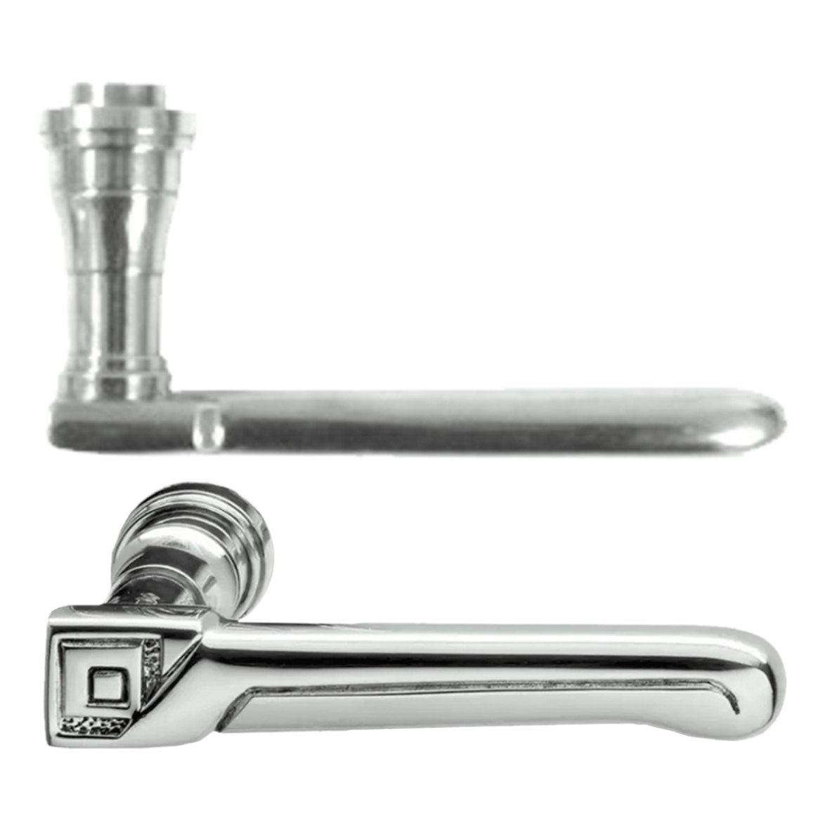 Türgriff aus Messing vernickelt matt 117mm DIN Rechts Serie TD101 Bild1