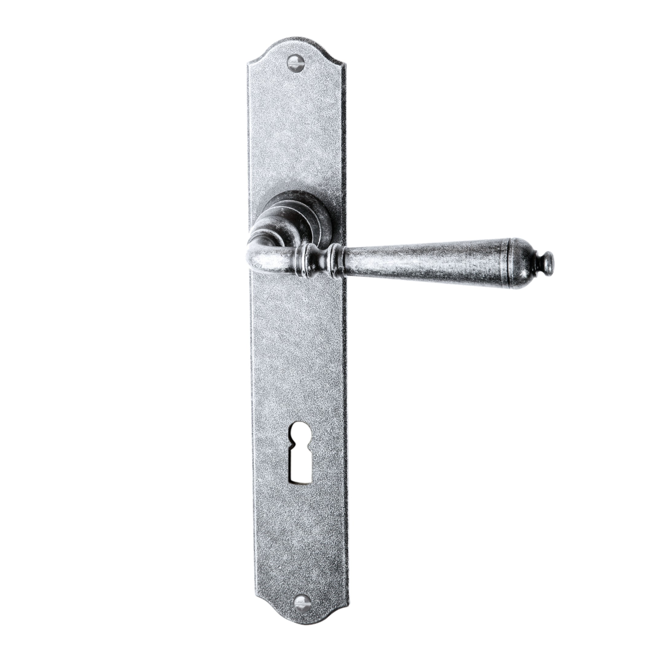 Zimmertürgarnitur in Schmiedeeisen thermopatiniert ® BB 72 mit TD053 Serie TG504 Bild1