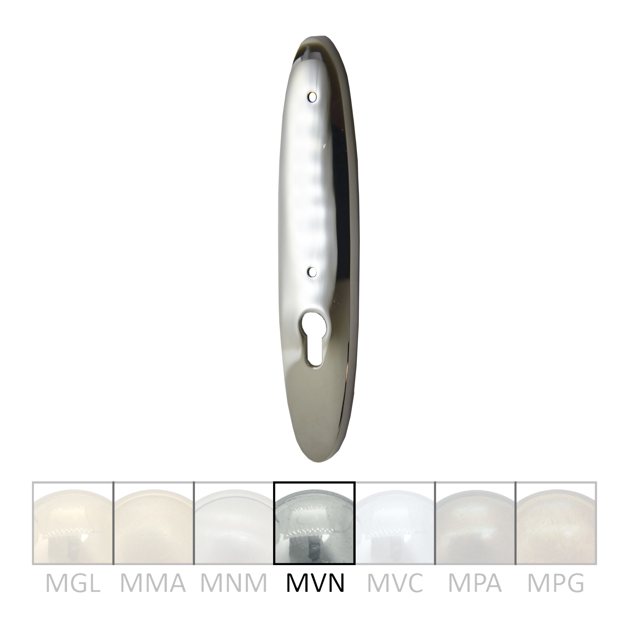 Sicherheitstürschild (PZ) 72 mm in Nickel Außen für stoß Griffloch Bild1