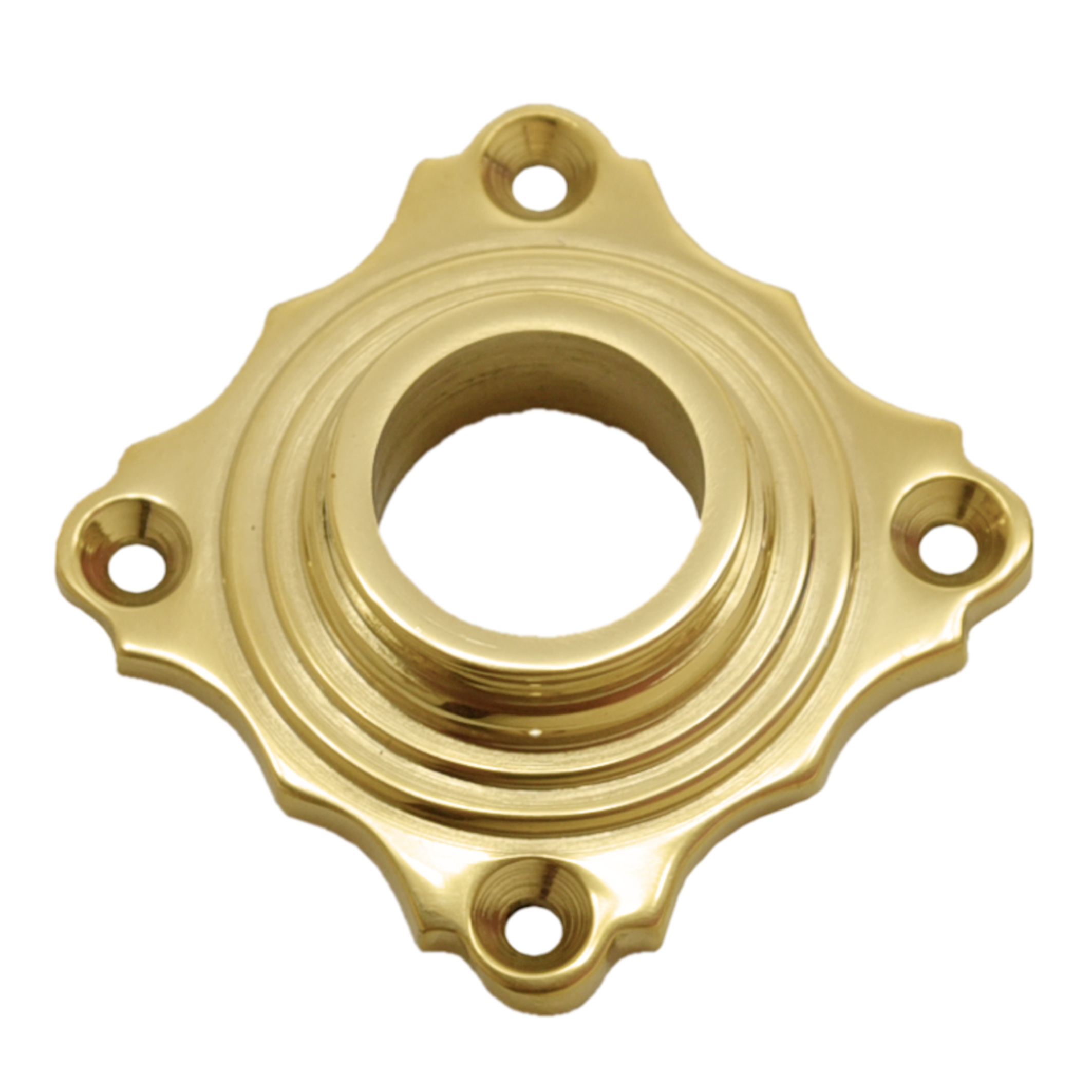 Drückerrosette Messing glänzend Maße