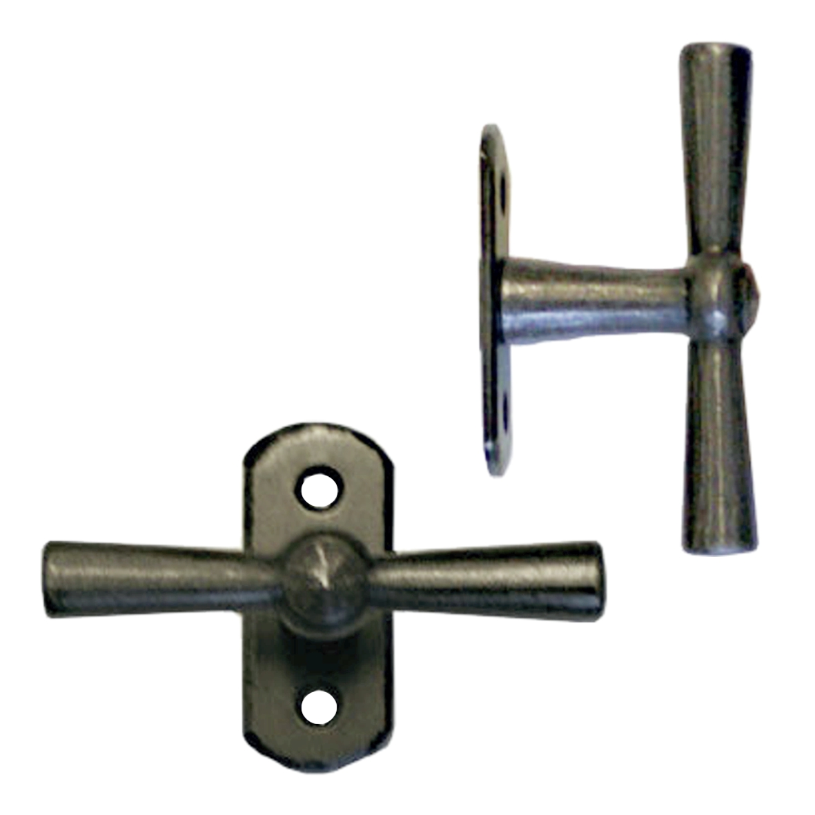 Material Fensterolive auf Rosette Eisen Schwarz gebrannt FG031-166B-ESW-100-513 Bild1