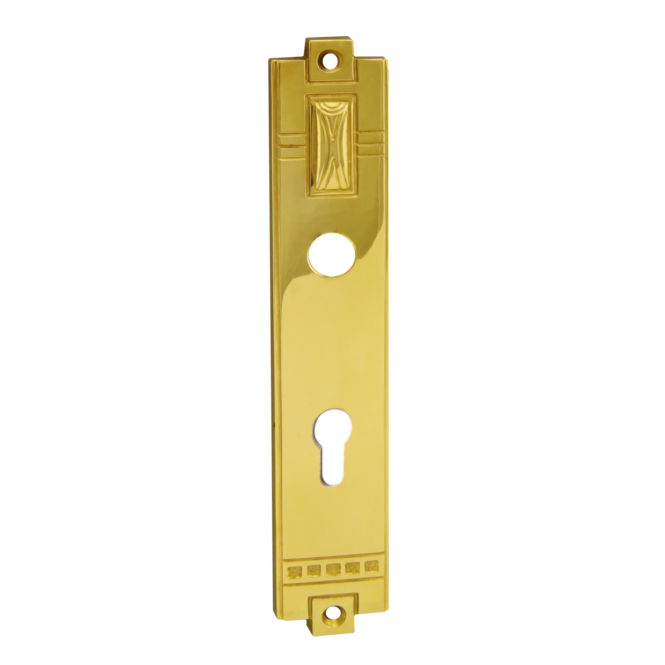 Sicherheitstürschild Innen, Dist. 92 mm PZ, Messing MGL, 265 mm x 45 mm der Serie TS101 Bild1