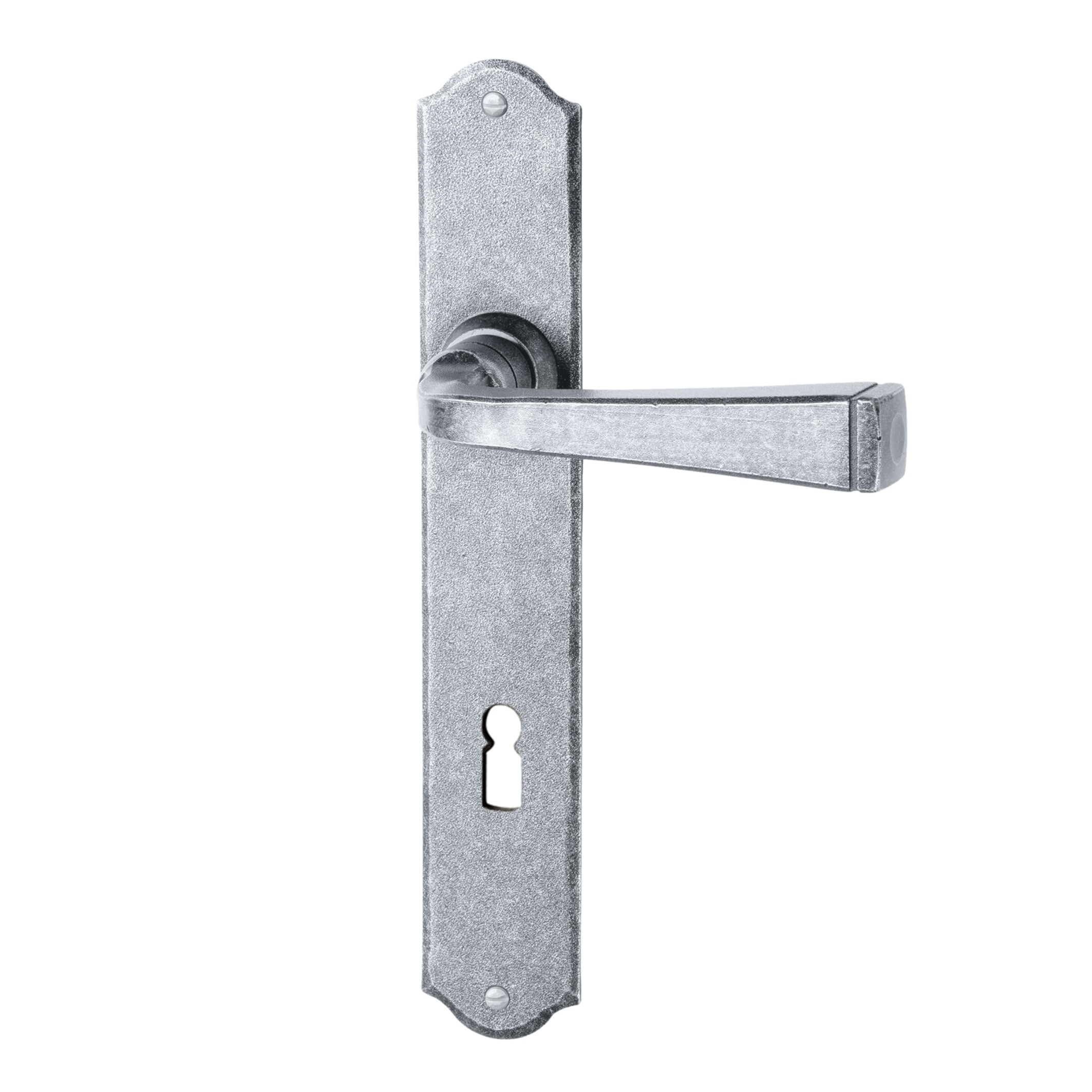 Zimmertürgarnitur in Schmiedeeisen thermopatiniert ® BB 72 mit TD055 Serie TG504 Bild1
