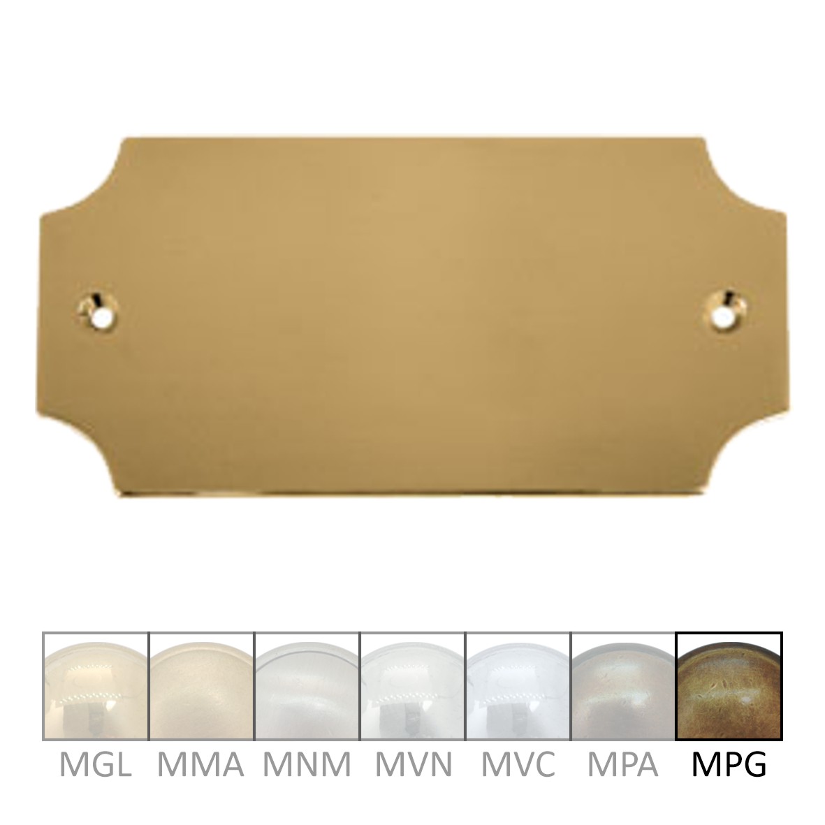 Namensschild Messing MPG 115x58mm Serie NS006 Bild1