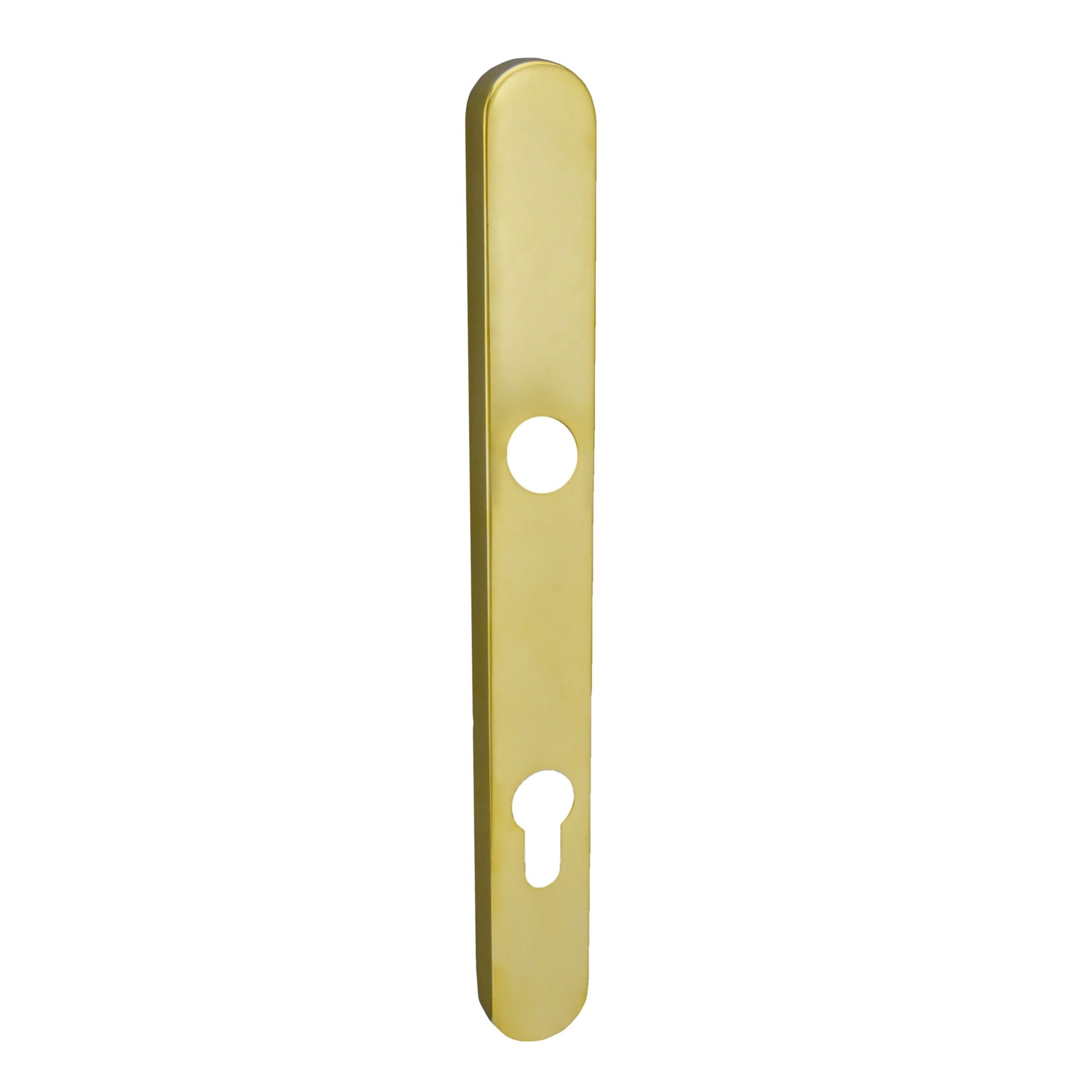 Sicherheitstürschild Außen, Dist. 92 mm PZ, Messing MGL, 255 x 30 x 5 mm der Serie TS095 Bild1