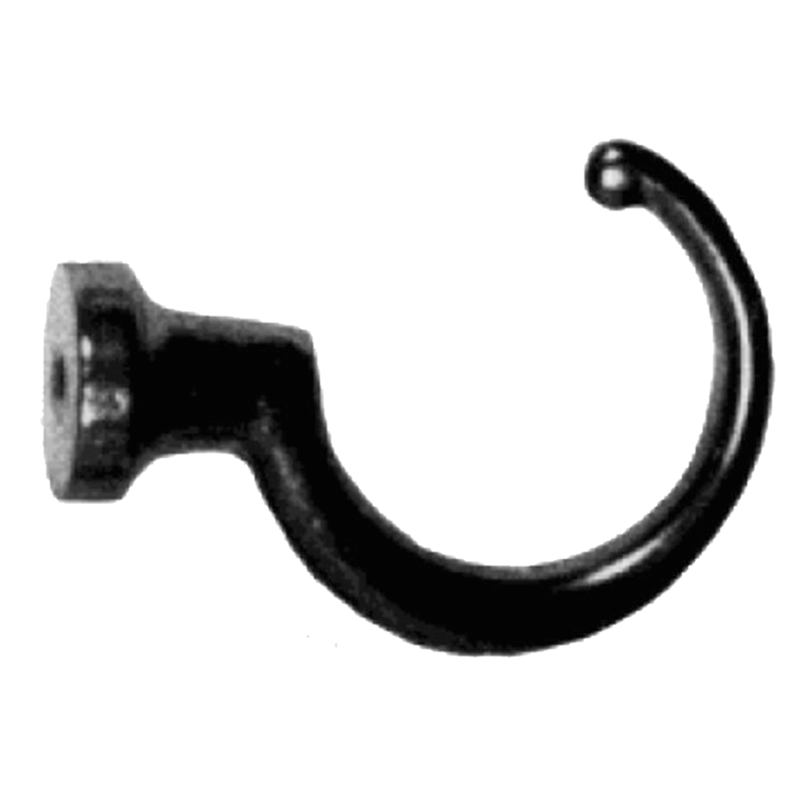 Haken MPG, HxL - 38x50 mm der Serie KH030 Bild1 Haken Messing patiniert&geputzt HxL - 38x50mm Serie KH030 Bild1