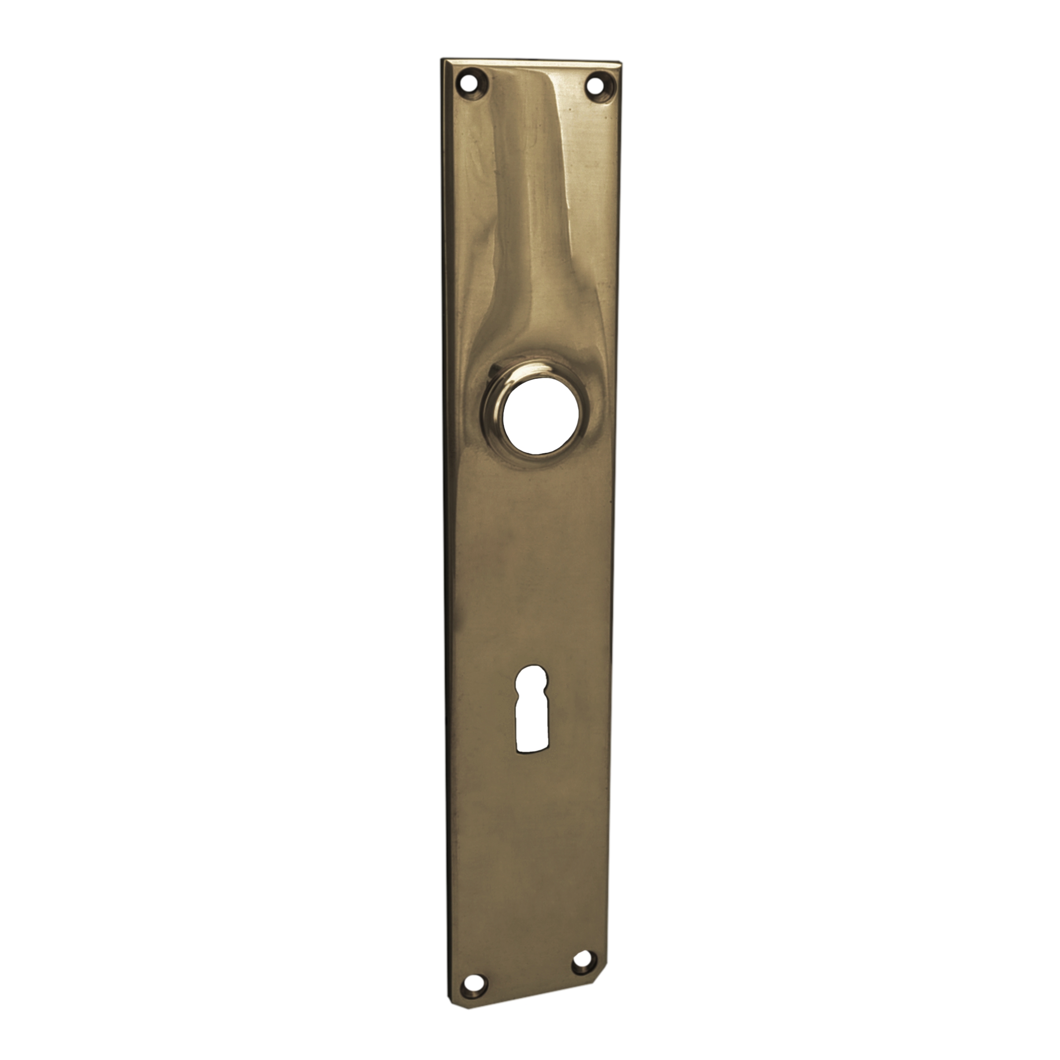 Zimmertürschild Dist. 72 mm BB, Messing patiniert L x B x T