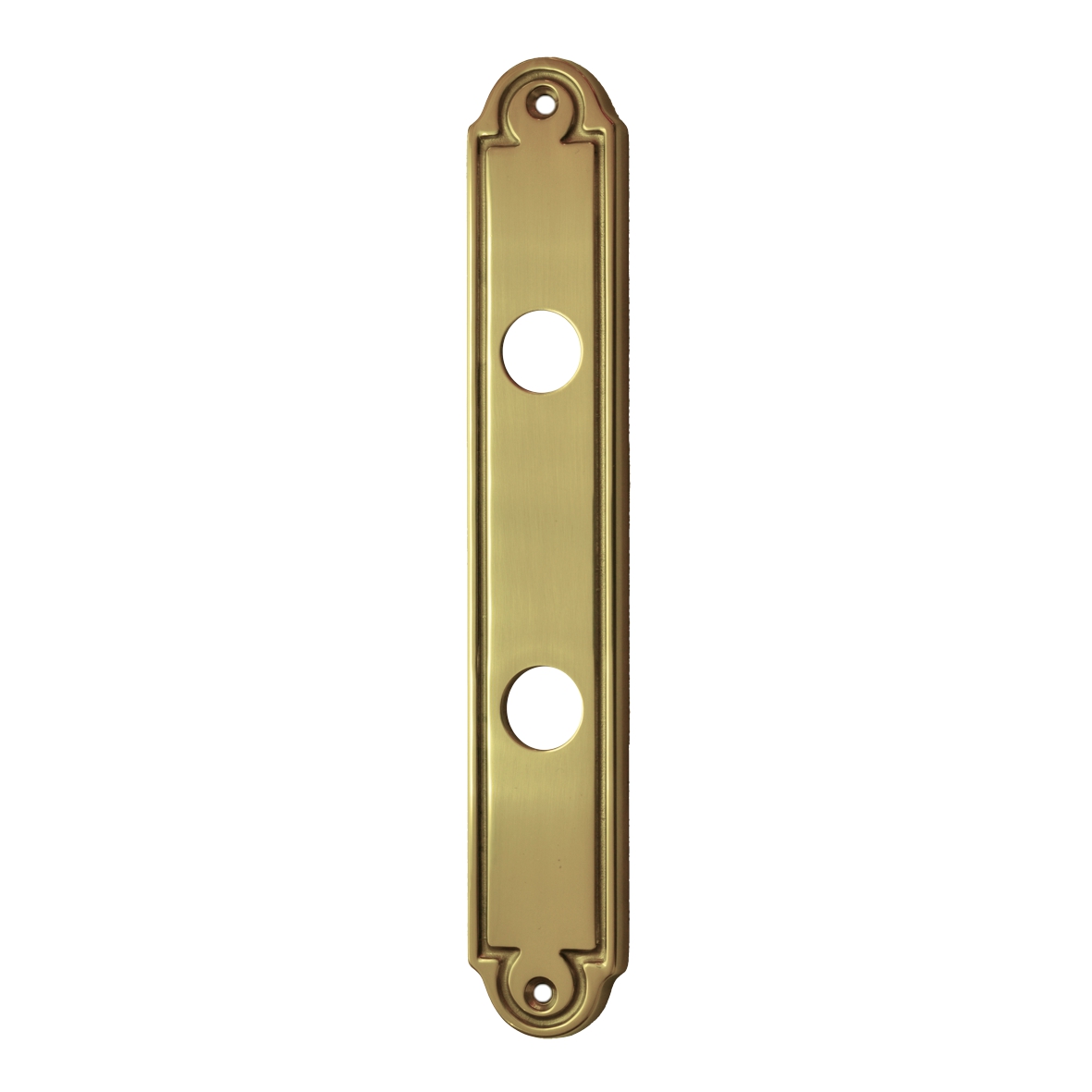 Badezimmertürschild Dist. 78 mm WC, Messing glänzend L x B