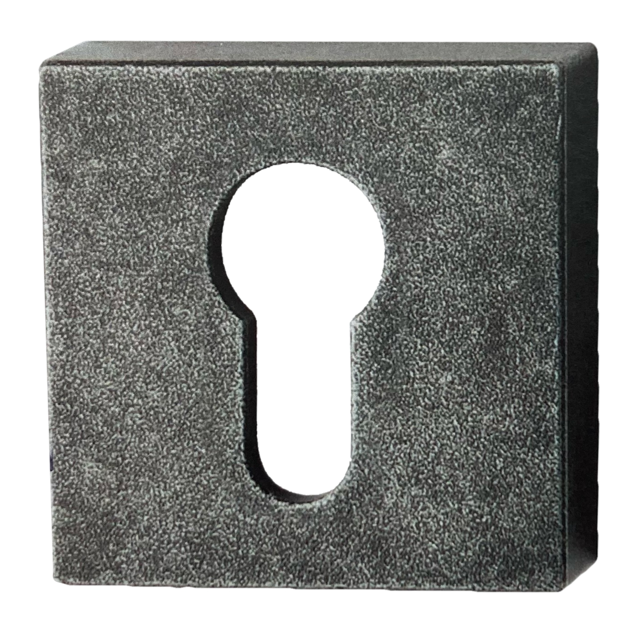 Bauhaus - Stil Sicherheitsrosette Außen PZ Eisen schwarz passiviert Serie TR505 Bild1