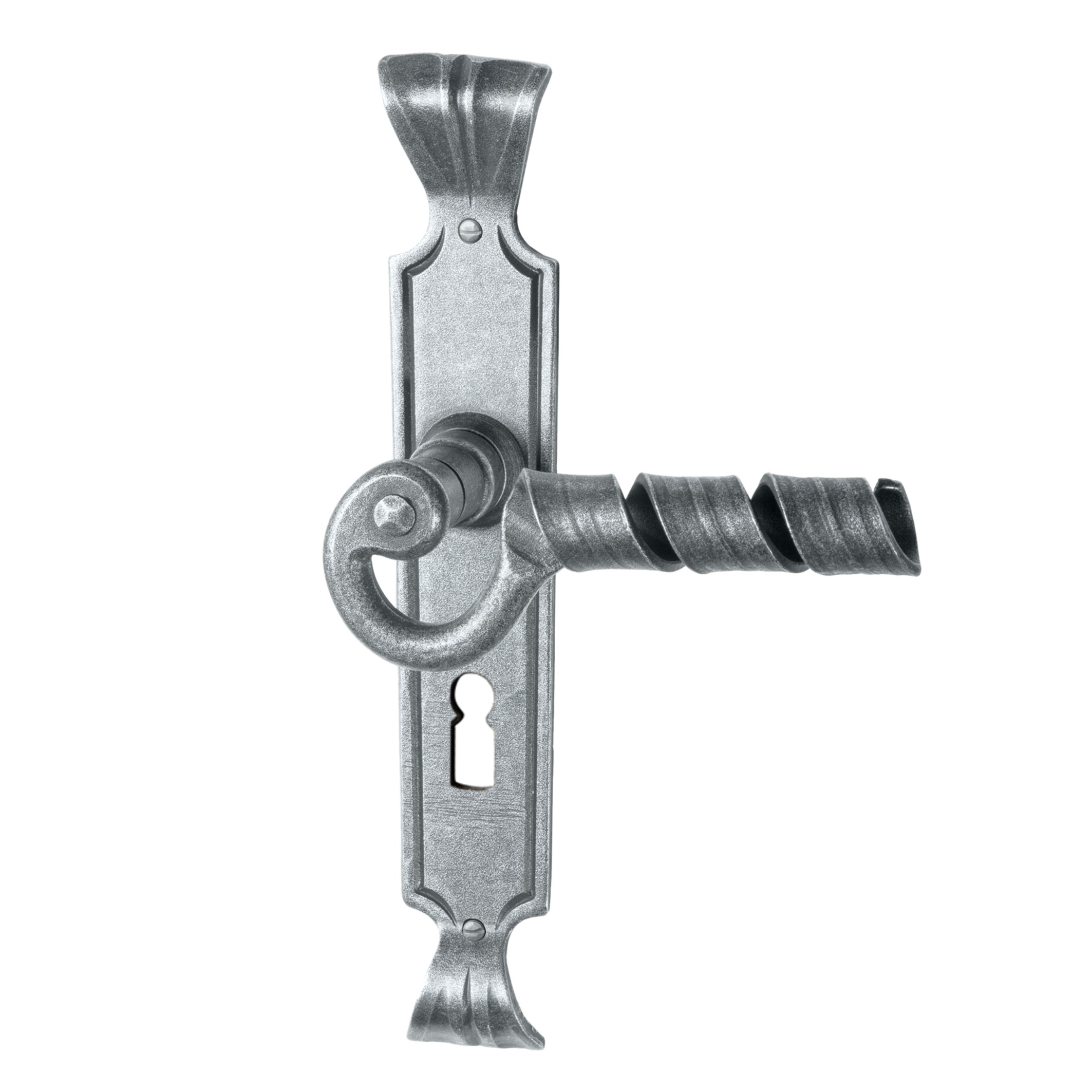 Zimmertürgarnitur in Schmiedeeisen thermopatiniert ® BB 72 mit TD070 Serie TG510 Bild1