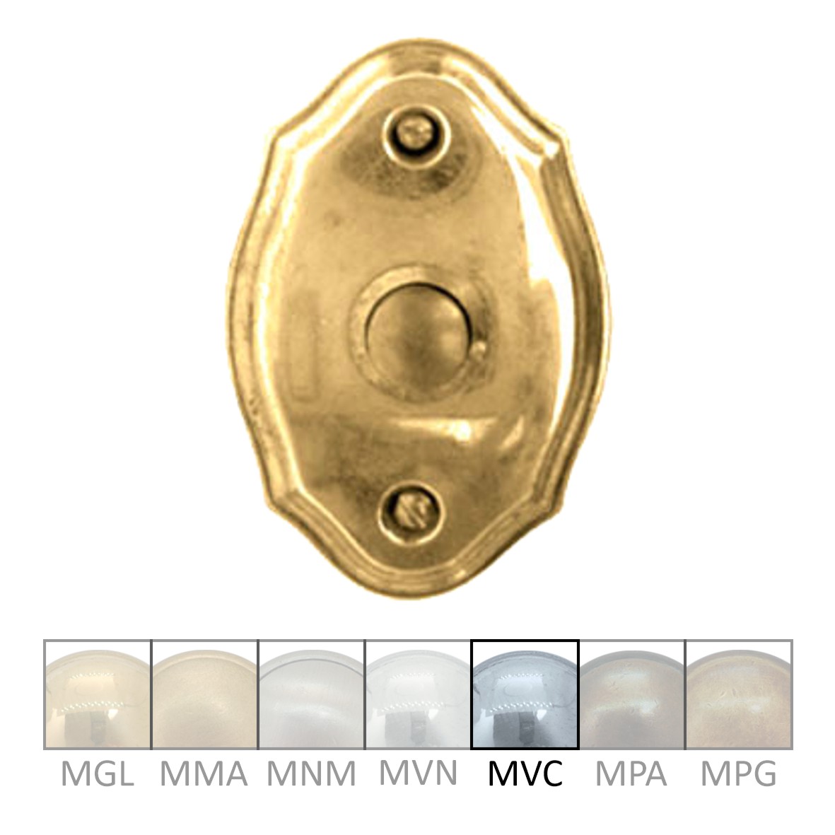 Klingelrosette Messing MVC B x H