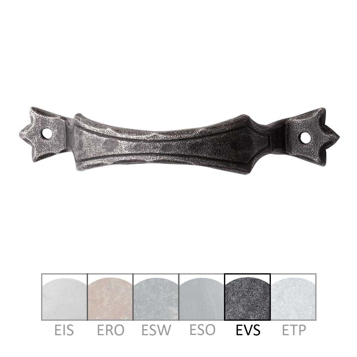Bügelgriff, Eisen schwarz passiviert, Maße B x H - 117 x 24mm Serie GR029 Bild1