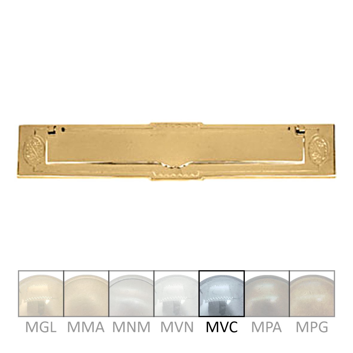 Briefklappe Messing MVC 315 x 65mm Serie BK006 Bild1