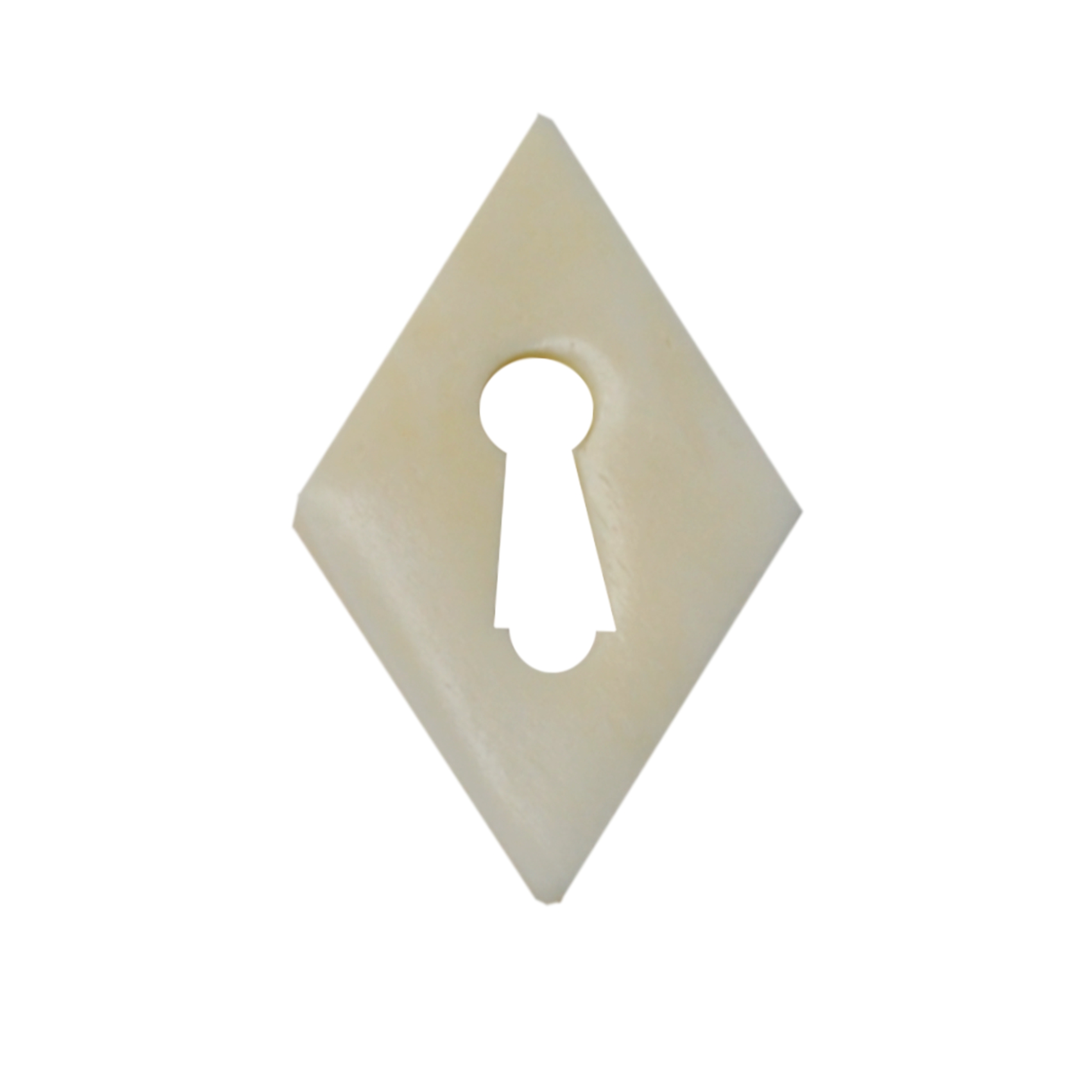 Möbelschild Bein weiß - 35x50mm mit Schlüsselloch Serie KL032 Bild1