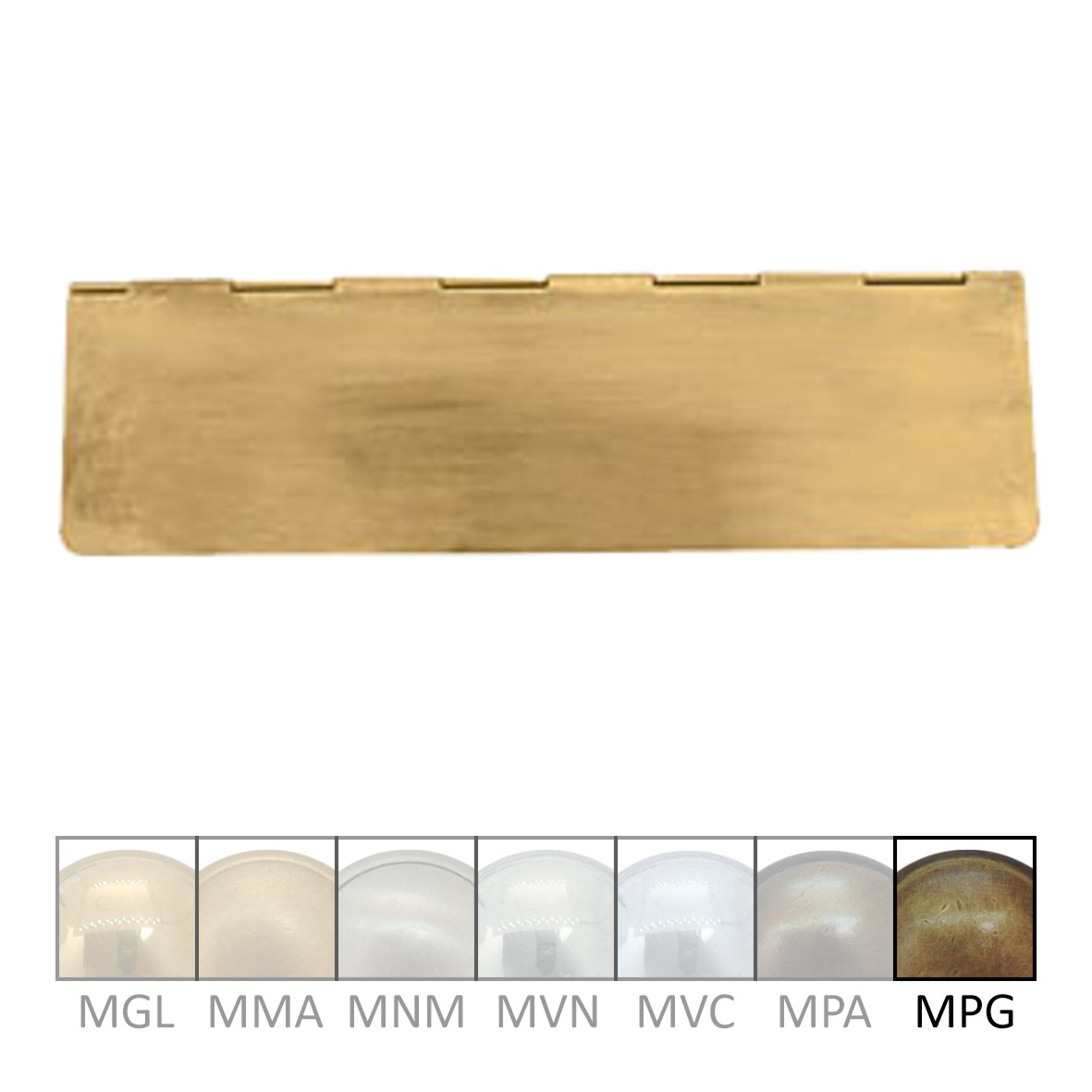 Briefklappe Messing MPG 350 x 80mm Serie BK013 Bild1