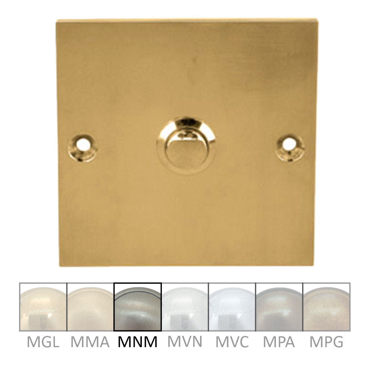 Klingelrosette Messing MNM 75x75mm Serie KR013 Bild1