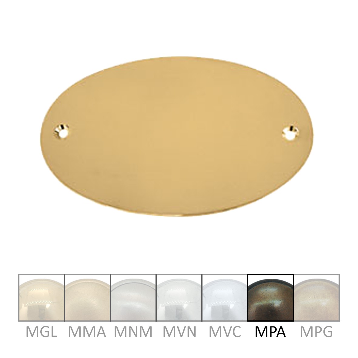 Namensschild Messing MPA 98x60mm Serie NS005 Bild1