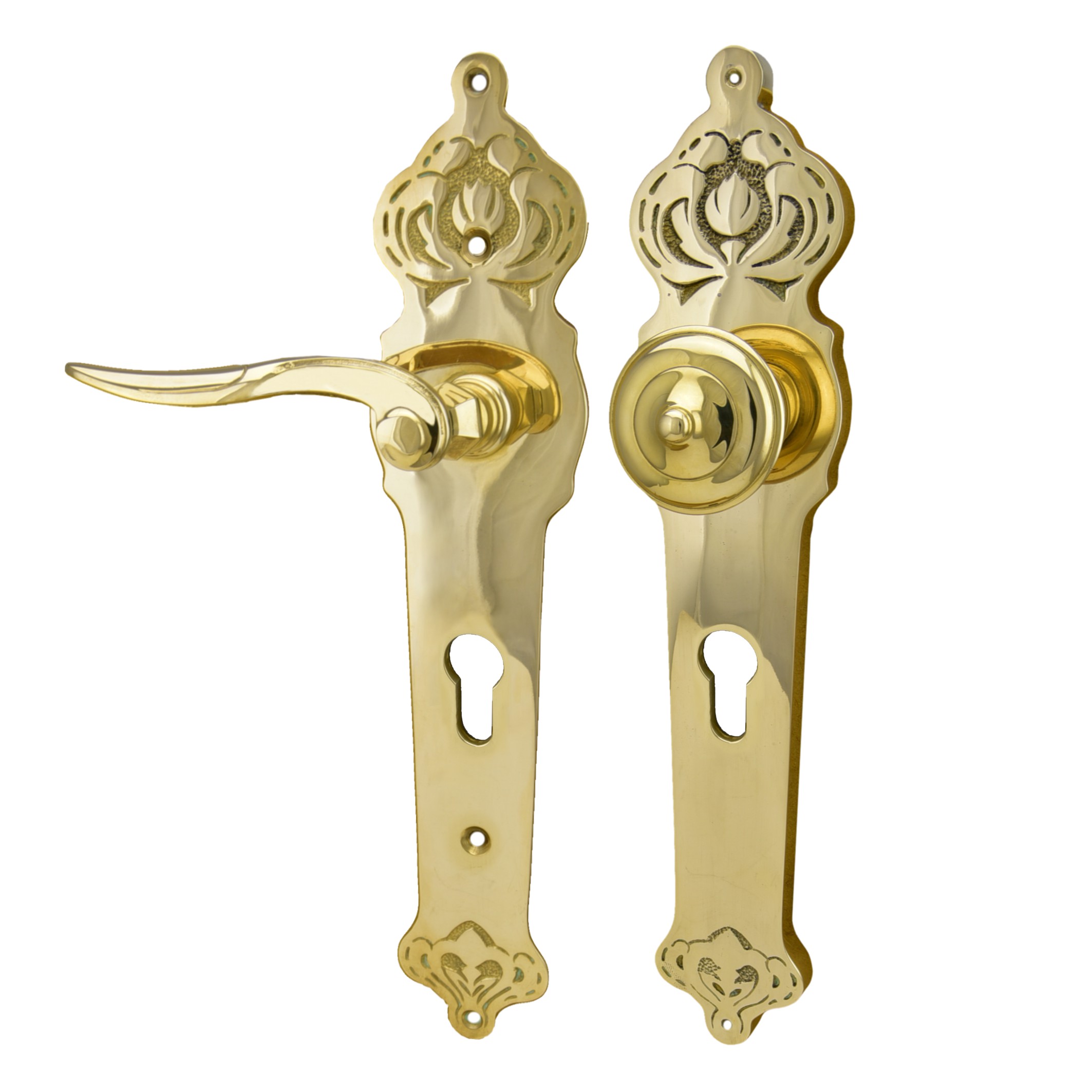 Sicherheitgarnitur in Messing glänzend PZ 92 DIN LI mit TD109 Serie TG109 Bild1 Sicherheitgarnitur in Messing glänzend PZ 92 DIN LI mit TD109 Serie TG109 Bild1