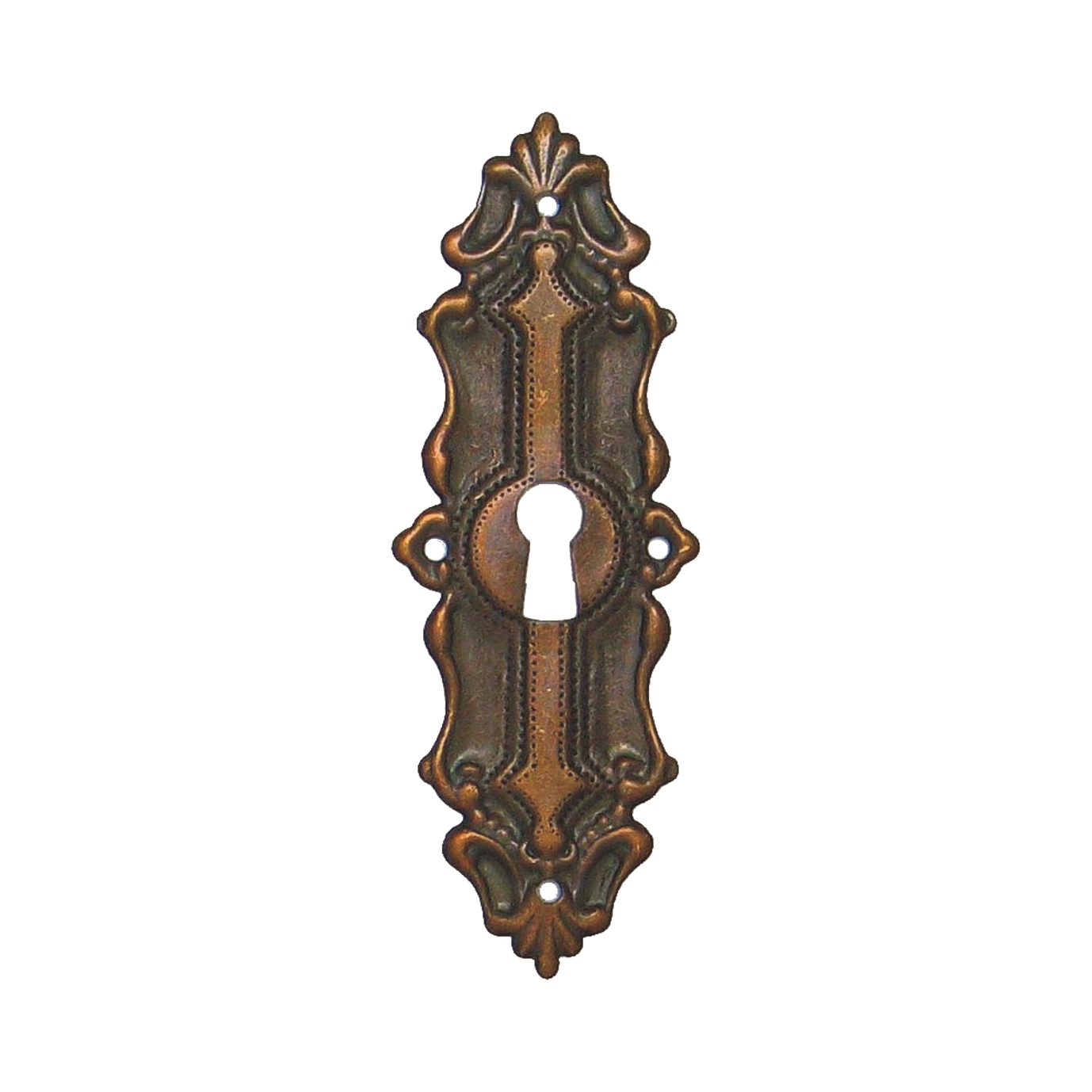 Historismus Möbelschild Messing MPA 34 x 94 mit Schlüssellochmm Serie HI001 Bild1