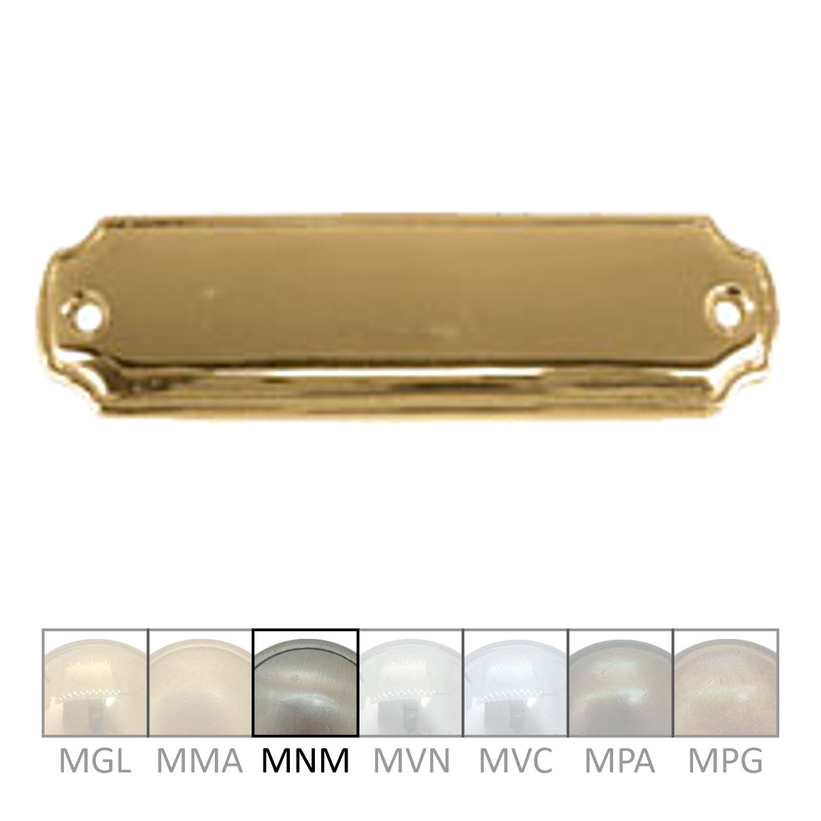 Namensschild Messing MNM 100x27mm Serie NS009 Bild1