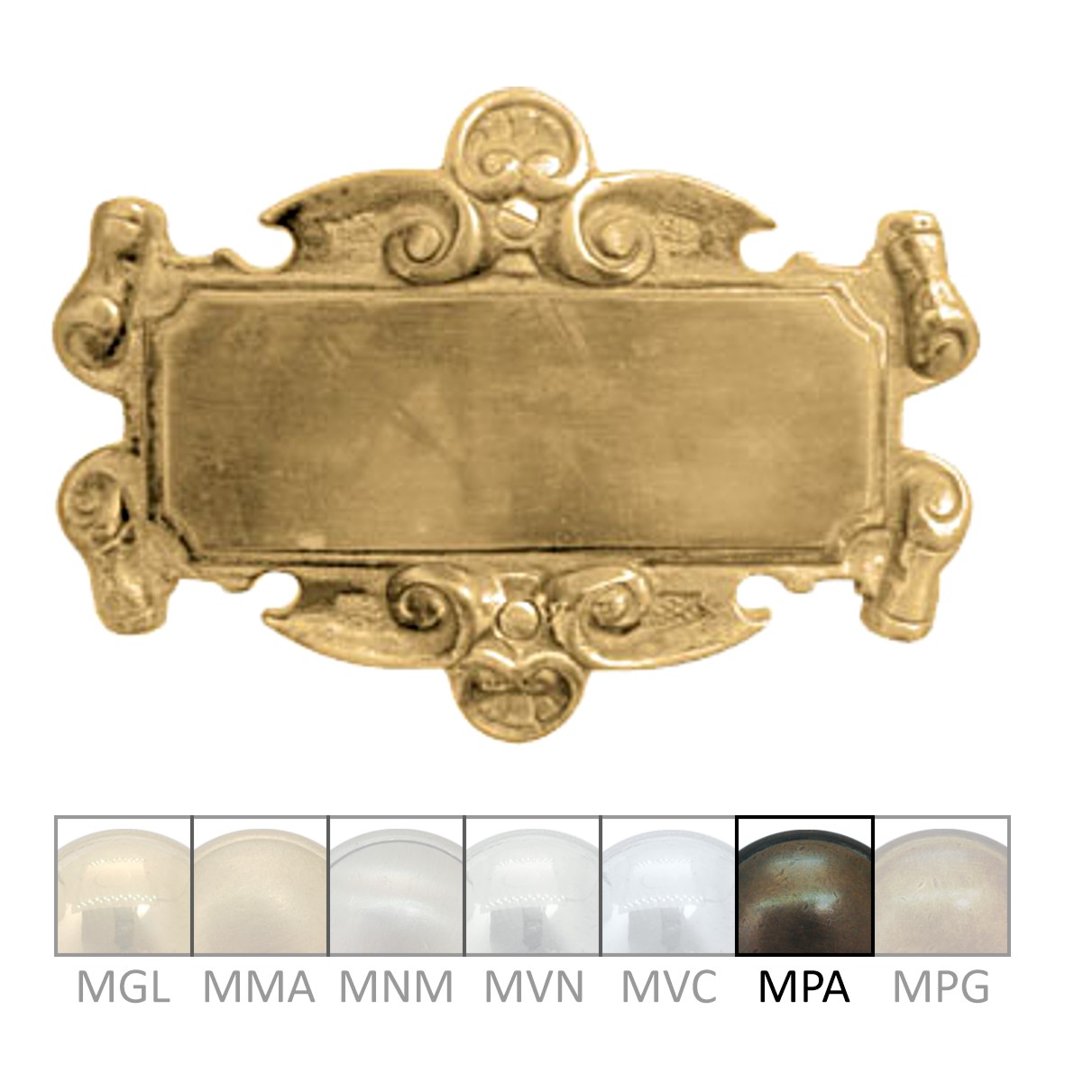 Namensschild Messing MPA 190x132mm Serie NS003 Bild1