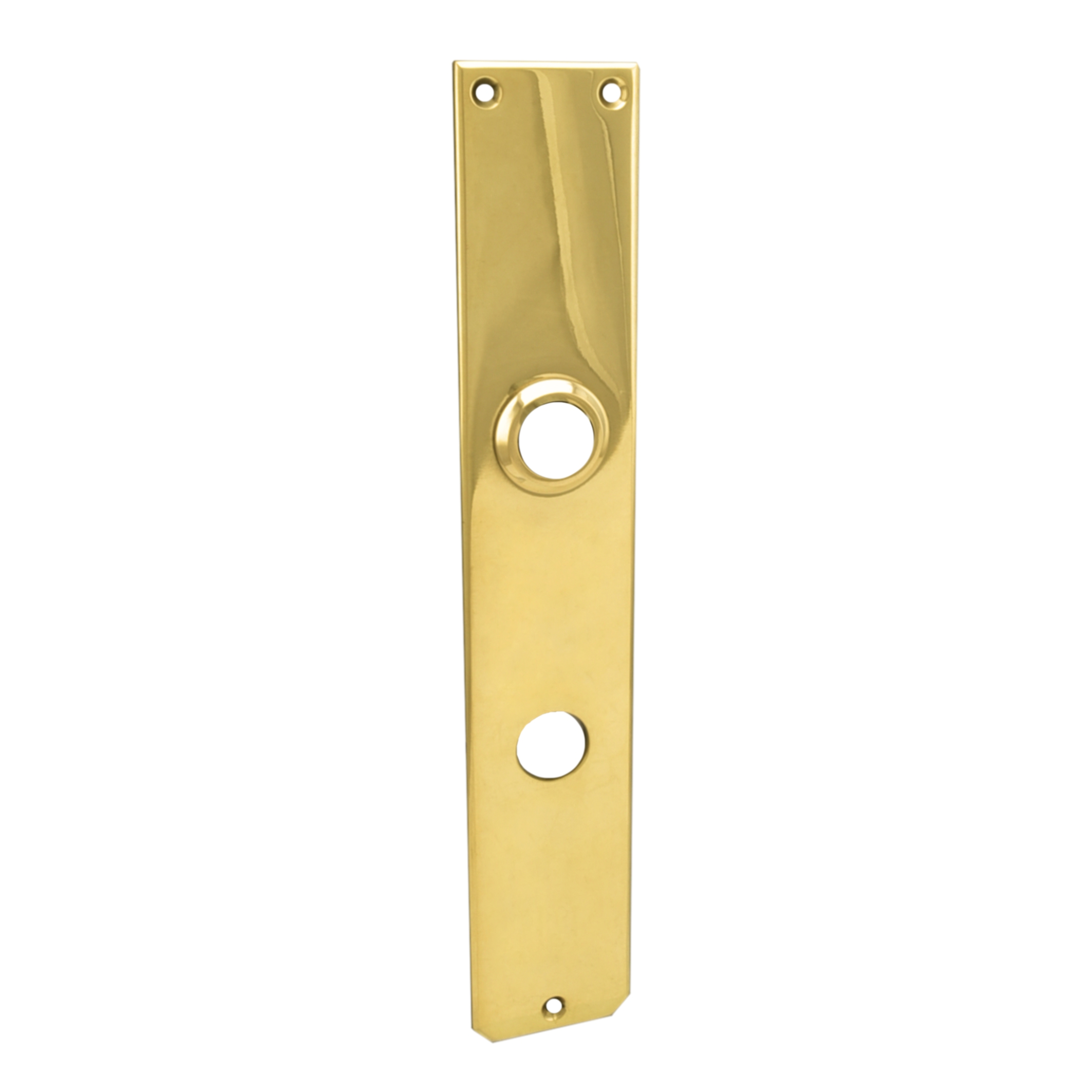 Zimmertürschild Dist. 78 mm WC, Messing glänzend L x B x T