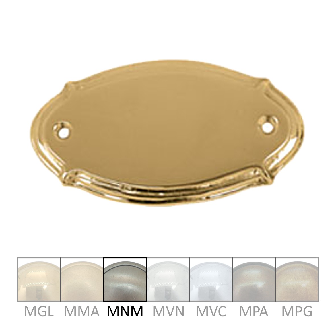 Namensschild Messing MNM 73x50mm Serie NS007 Bild1