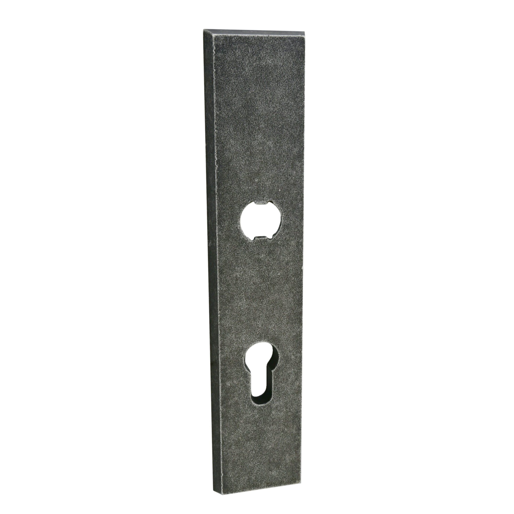 Sicherheitstürschild Außen Dist. 72 mm PZ, Eisen schwarz passiviert L x B