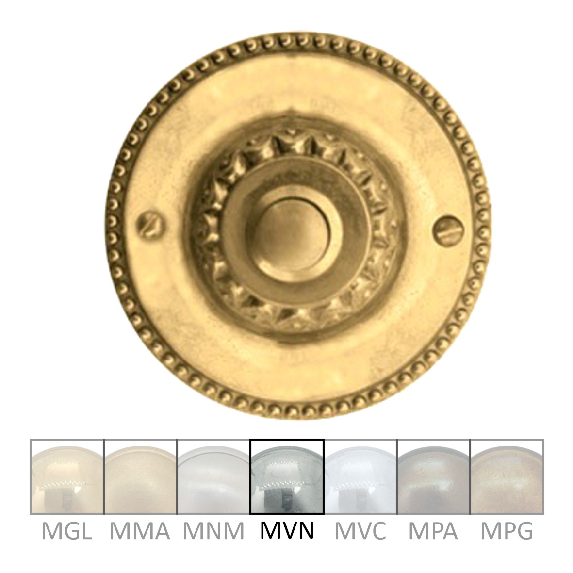 Klingelrosette Messing MNI D