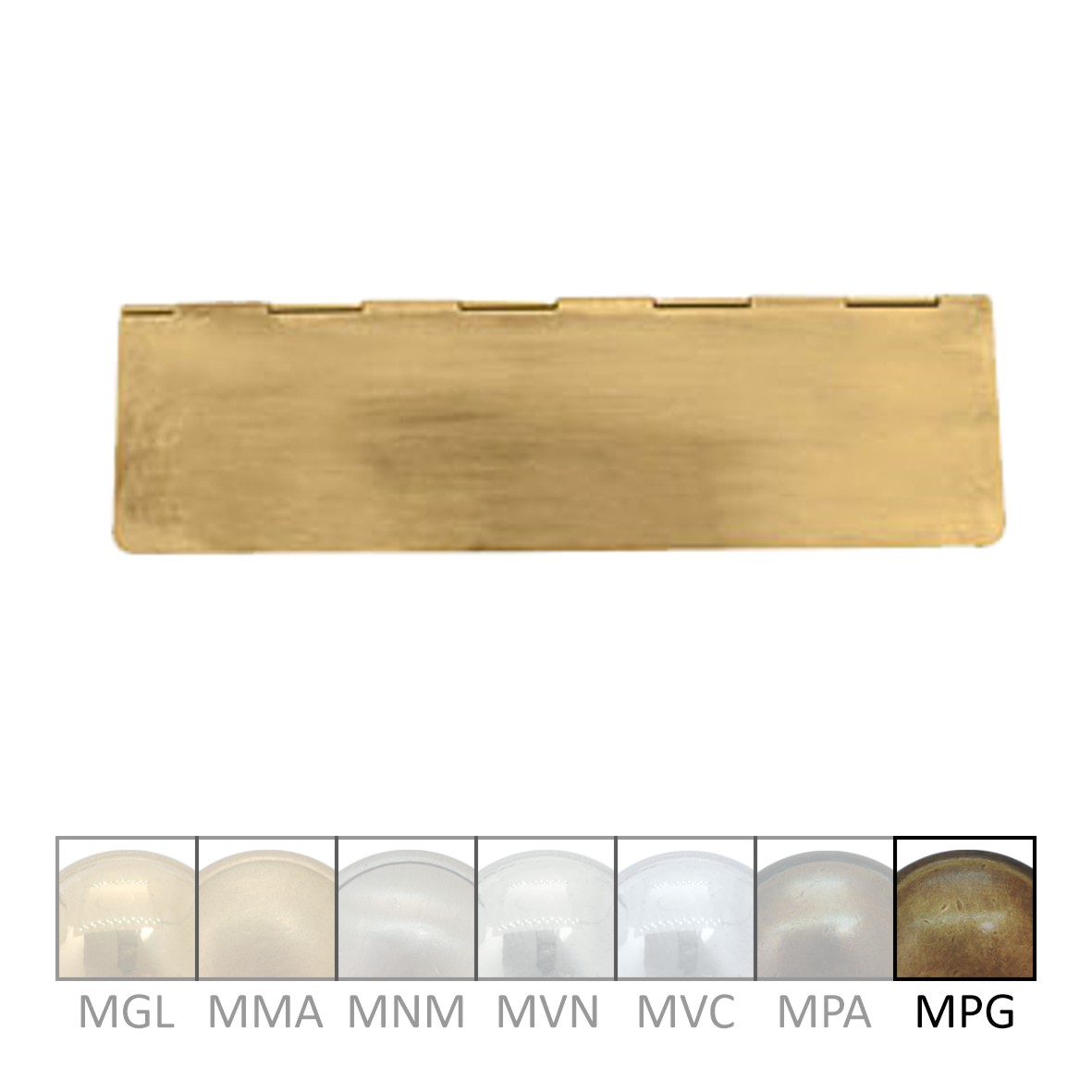 Briefklappe Messing MPG 280 x 80mm Serie BK013 Bild1