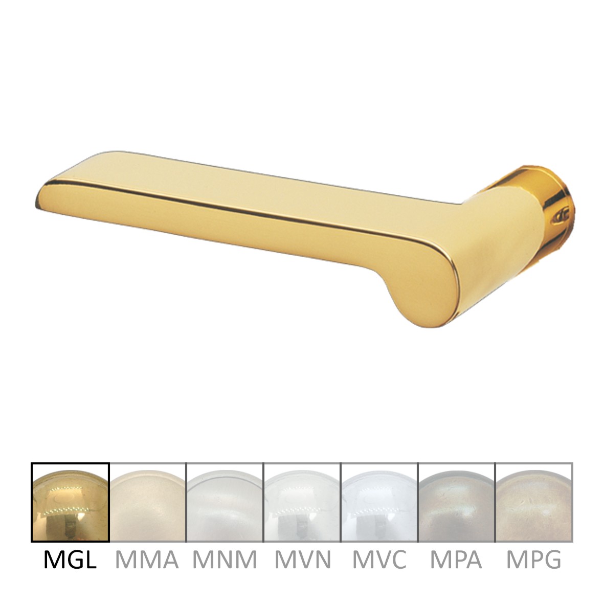 Türgriff aus Messing  mit Schutzlack 115mm DIN Links Serie TD023 Bild1