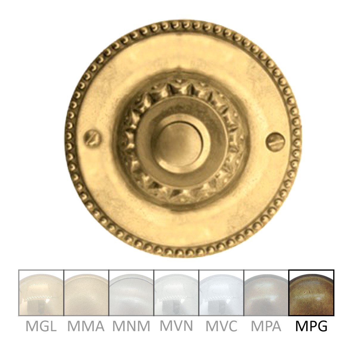Klingelrosette Messing MPG D