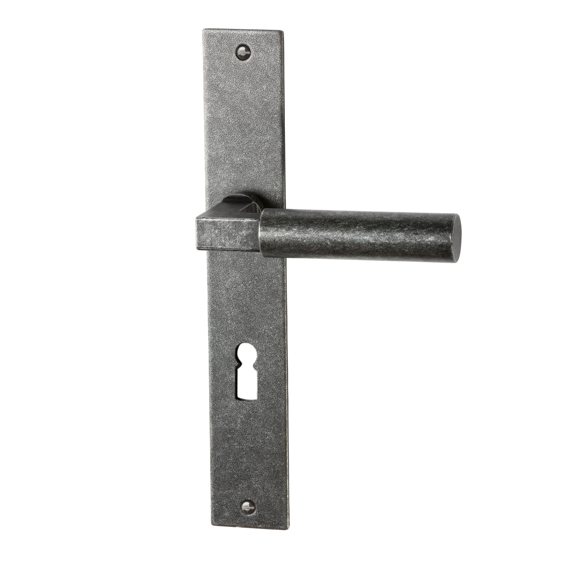 Zimmertürgarnitur in Schmiedeeisen schwarz passiviert BB 72 mit TD041 Serie TG505 Bild1