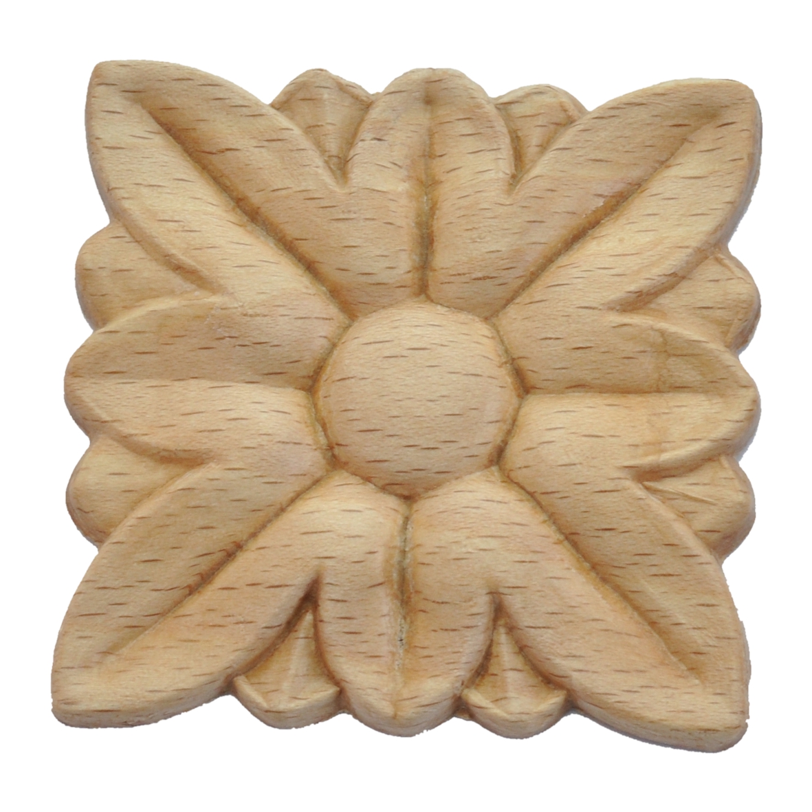 Rosette in Buche 50 x 50mm Serie AH355 Bild1