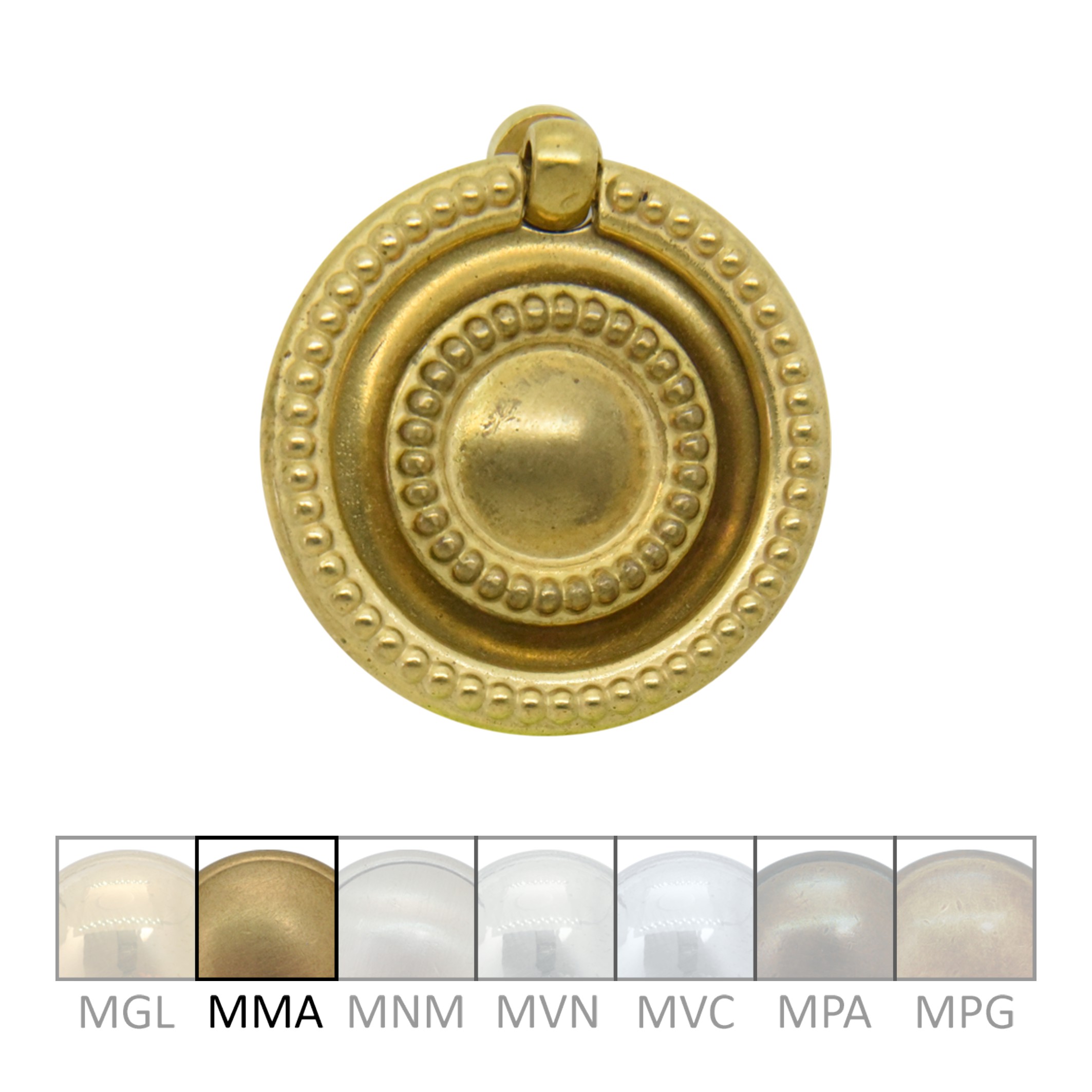 Klassizismus Möbelschild Messingguss MMA D47mm Griff Serie KL025 Bild1