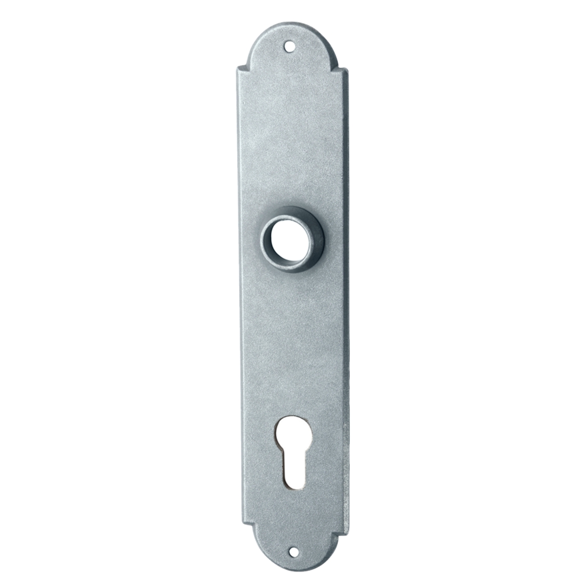 Haustürschild Dist. 92 mm PZ, Eisen thermopatiniert ® L x B