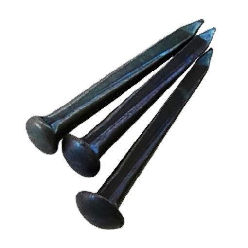 Geschmiedeter Ziernagel, Linsenkopf in Eisen schwarz gebläut. D  Geschmiedeter Ziernagel, Linsenkopf D7mm, 10St. Bild1