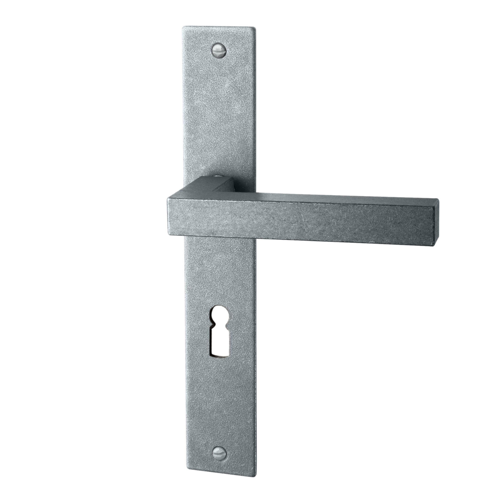 Zimmertürgarnitur in Schmiedeeisen thermopatiniert ® BB 72 mit TD050 Serie TG505 Bild1