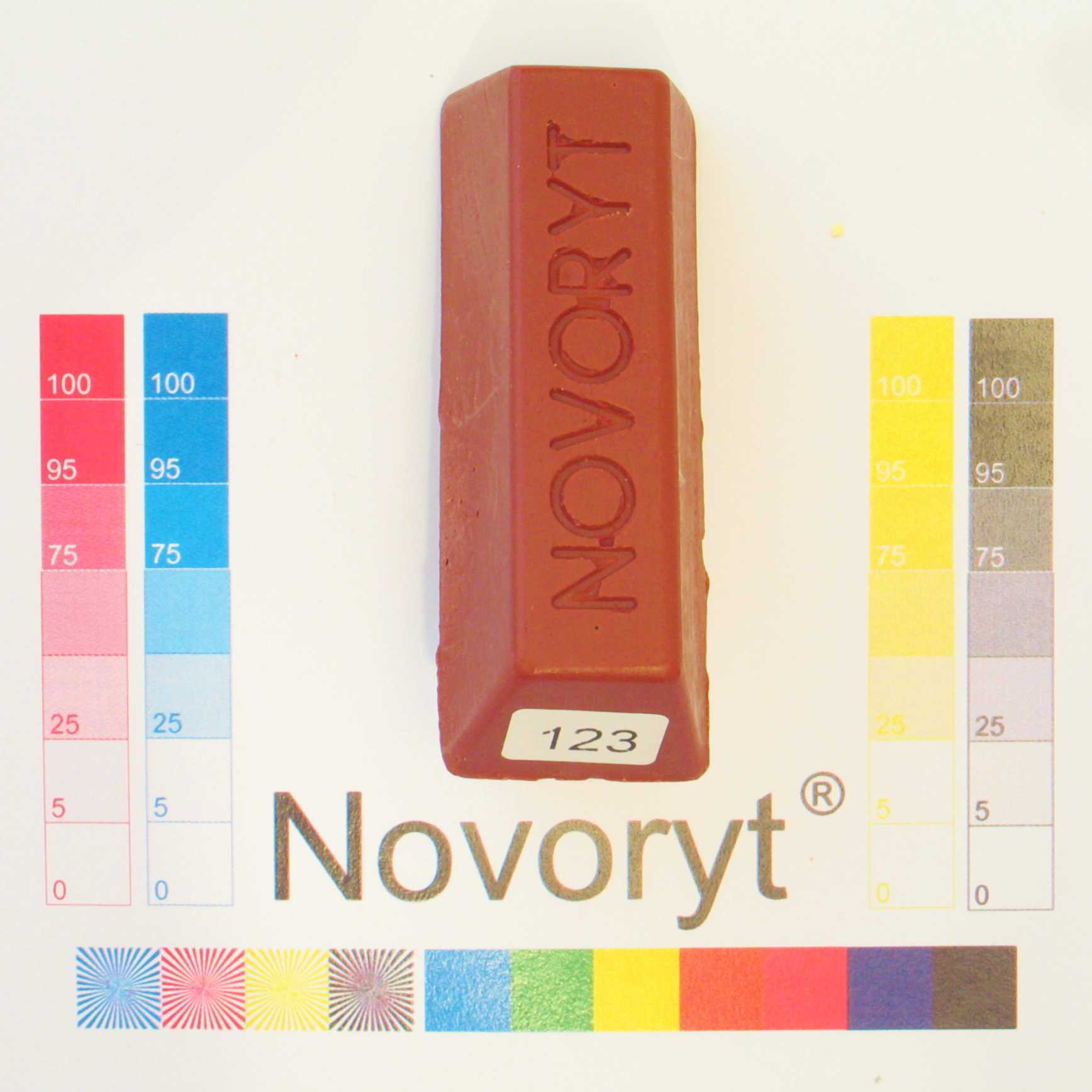 NOVORYT® Schmelzkitt - Farbe 123 Macoré 1 Stange Serie HW003 Bild1