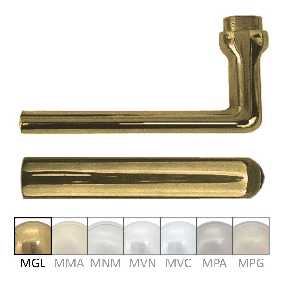Türgriff aus Messing 110mm DIN Links Serie TD026 Bild1