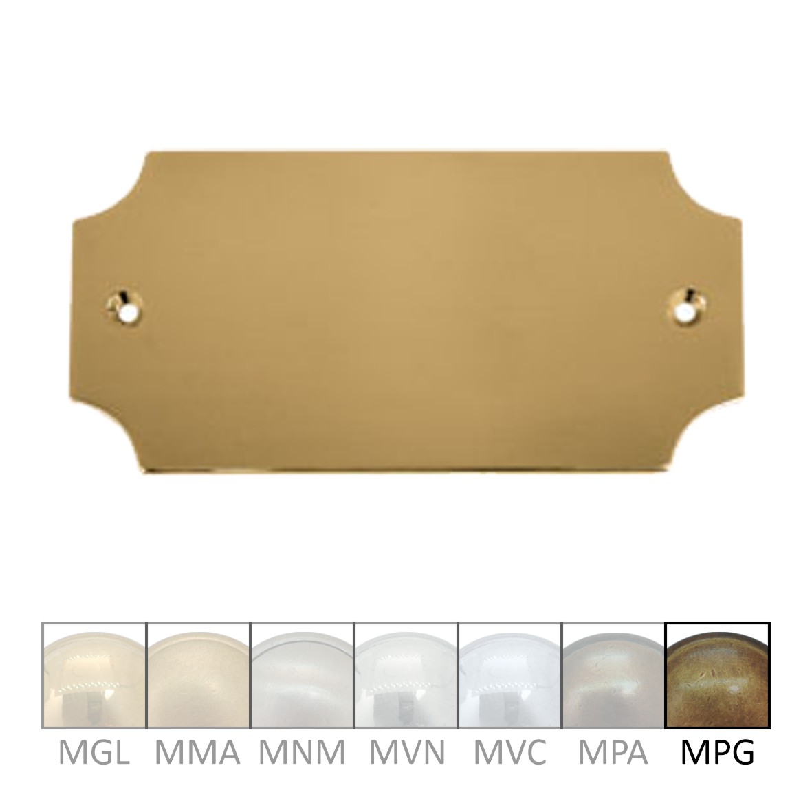 Namensschild Messing MPG 100x45mm Serie NS006 Bild1