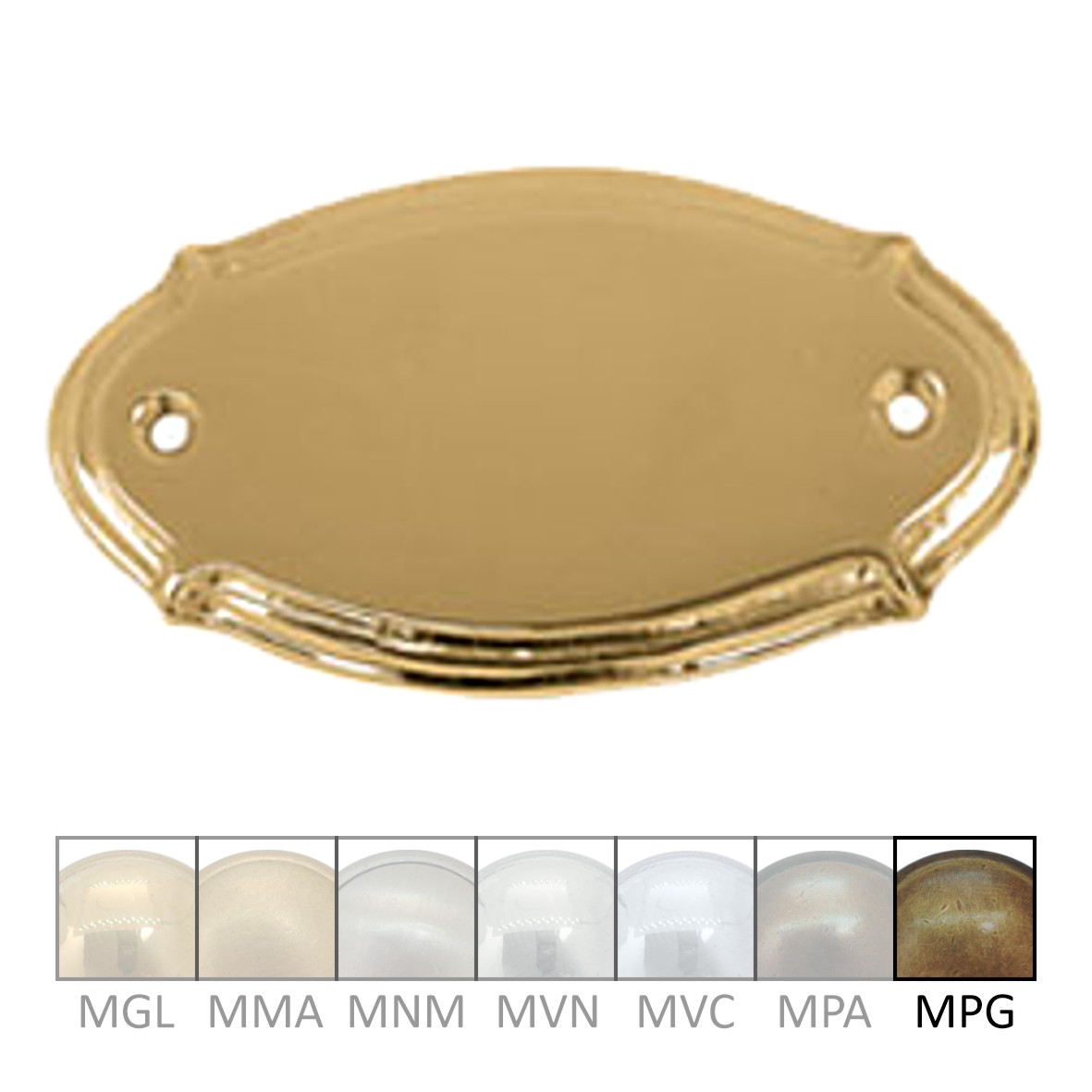 Namensschild Messing MPG 88x50mm Serie NS007 Bild1