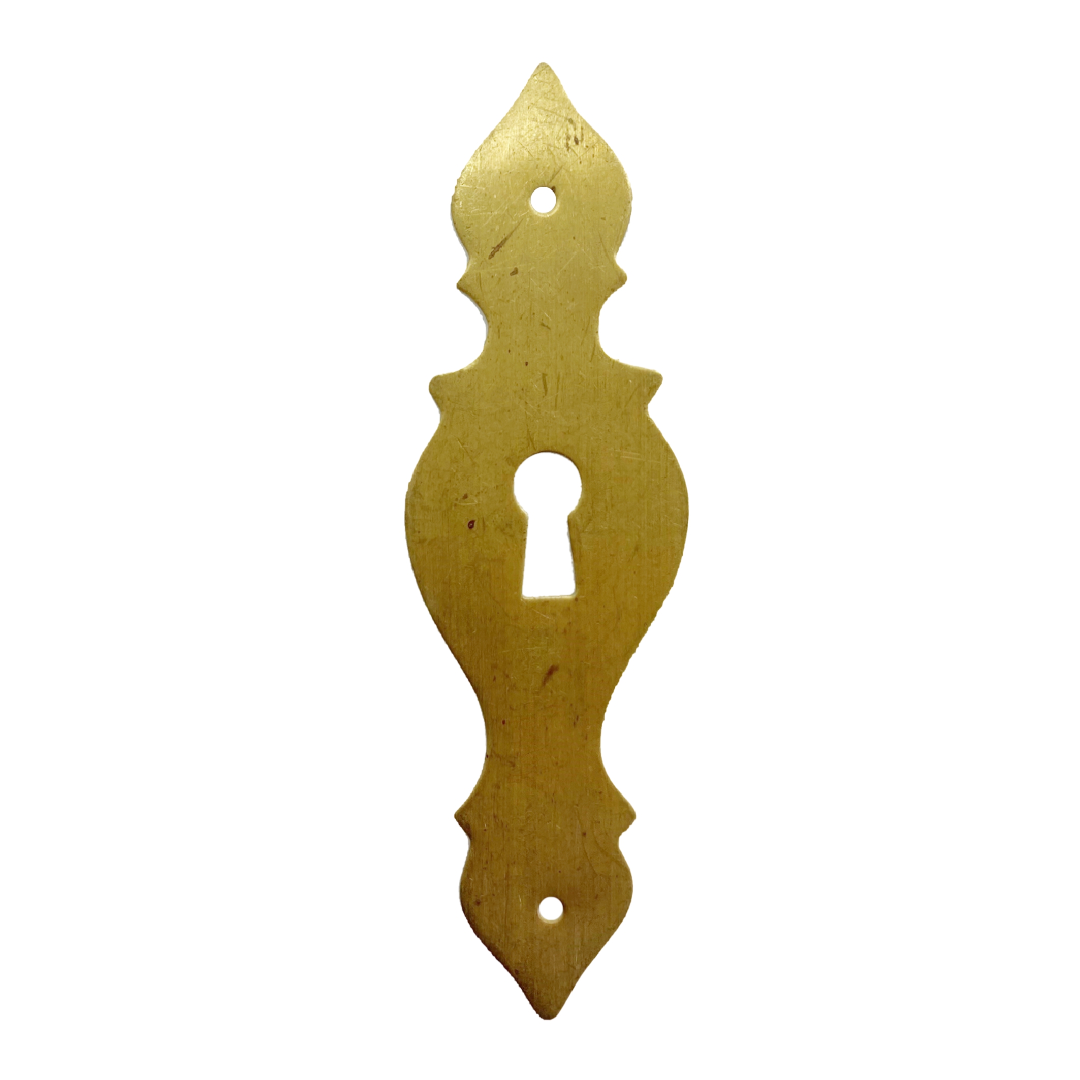 Barock Schlüsselschild 110 x 30mm mit Schlüsselloch, Eisen rostig ERO Serie BA003 Bild1