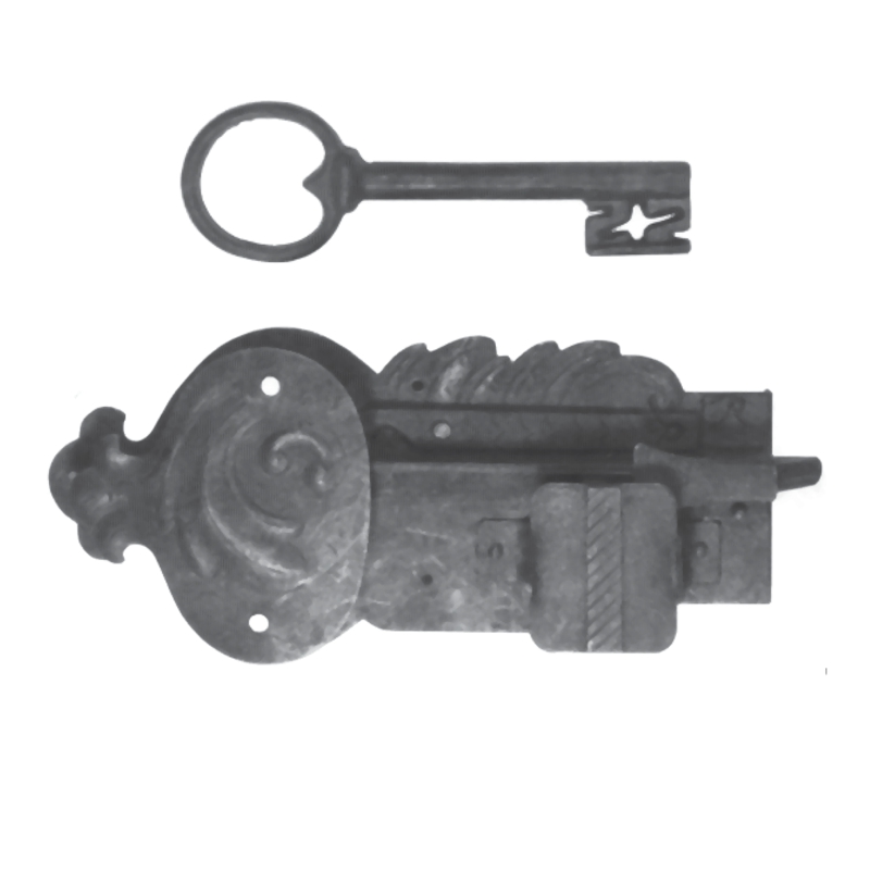 Aufschraubschloss aus Eisen, D 65mm links, Serie AS100 Bild1