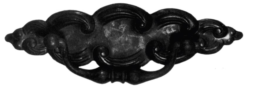 Barock Schlüsselschild 175 x 50mm mit Schlüsselloch, Eisen rostig Serie BA027 Bild1