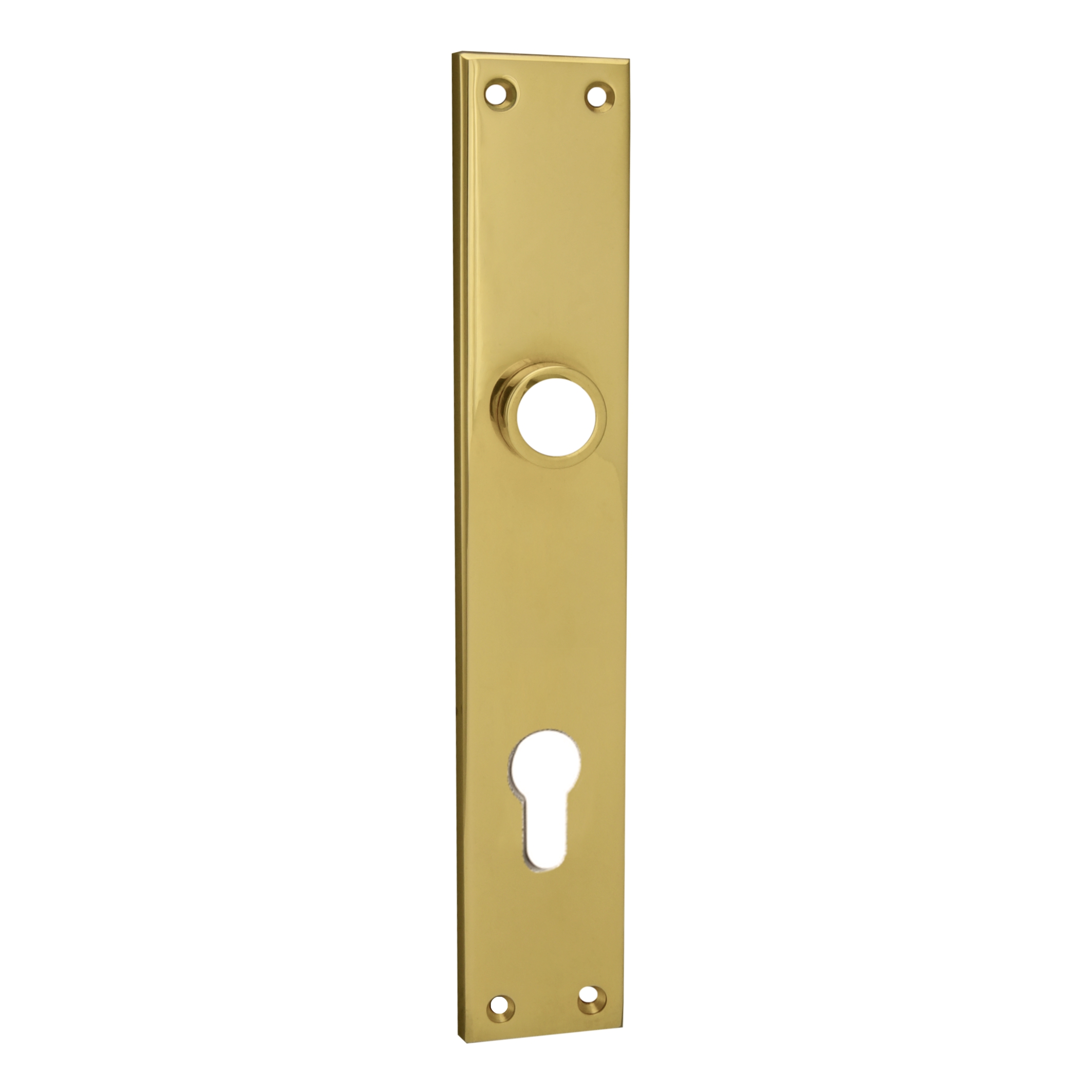 Bauhaus - Stil - Haustürschild Dist. 92 mm PZ, Messing glänzend L x B