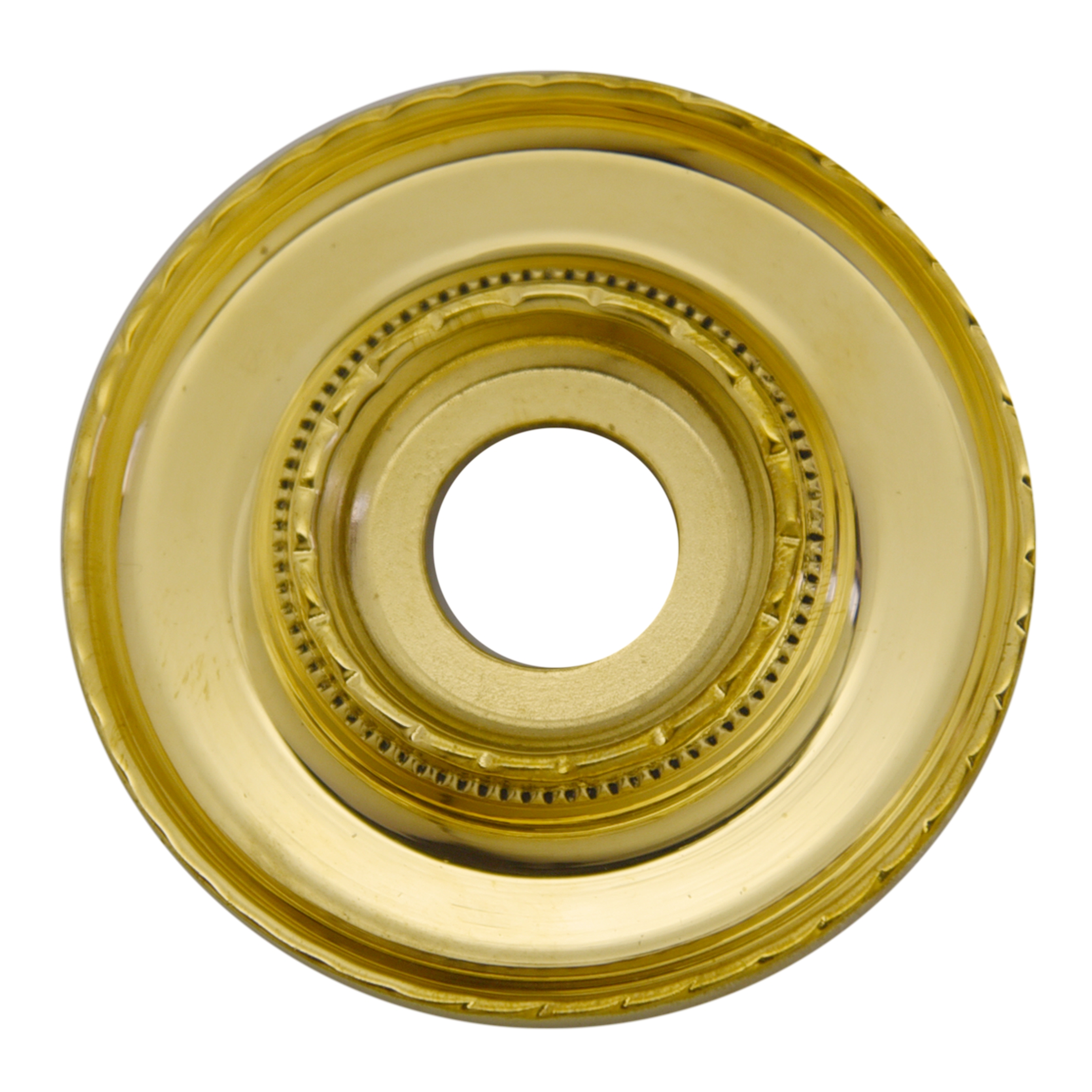 Sicherheitsrosette außen Messing glänzend D