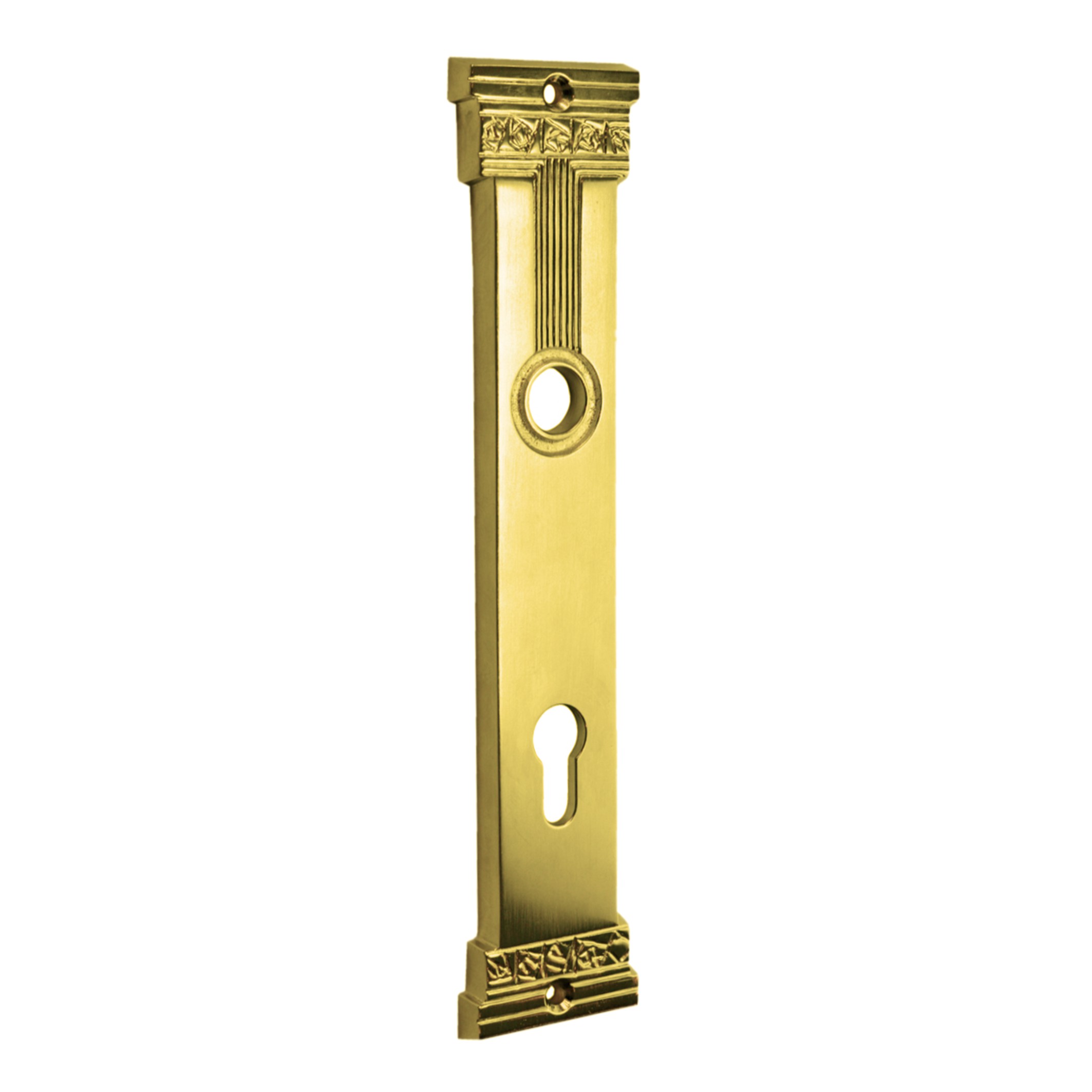 Sicherheitstürschild Innen, Dist. 92 mm PZ, Messing MGL, Innen, 265 mm x 51 mm der Serie TS004 Bild1