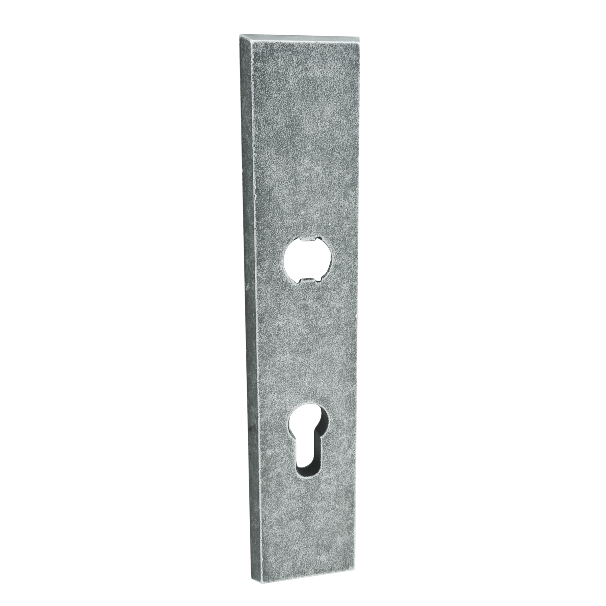 Sicherheitstürschild Außen Dist. 72 mm PZ, Eisen thermopatiniert L x B