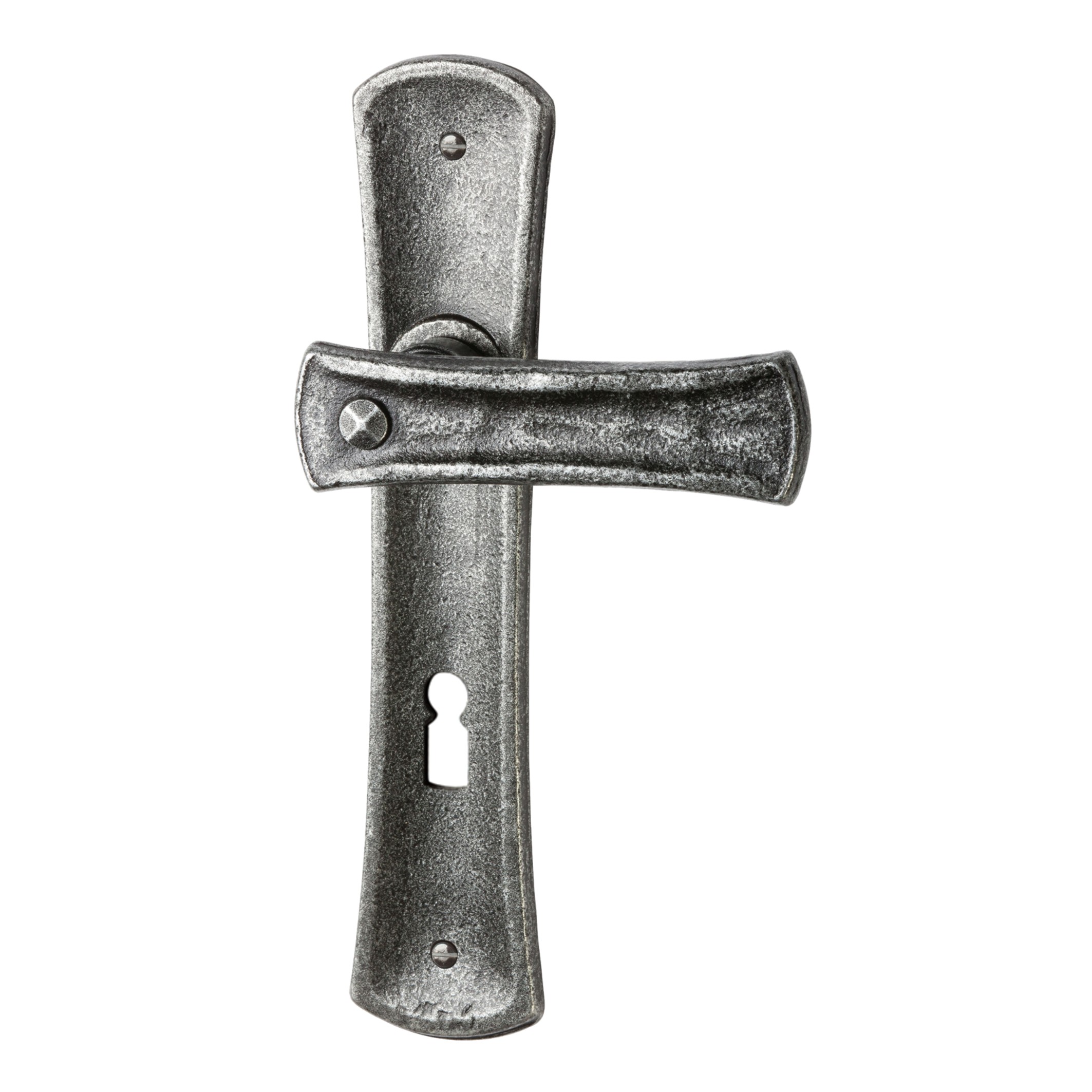 Zimmertürgarnitur in Schmiedeeisen schwarz passiviert BB 72 mit TD078 Serie TG511 Bild1